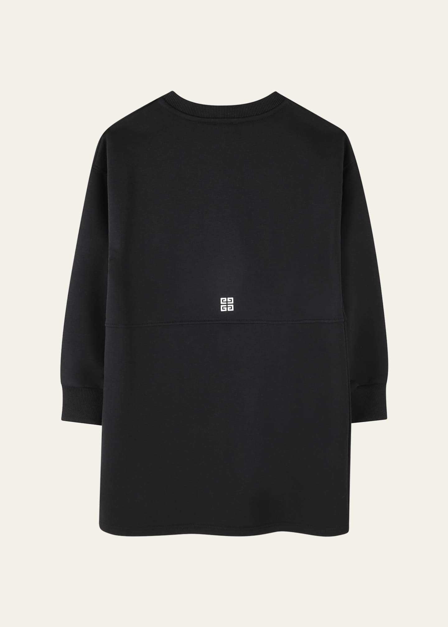 Givenchy Girl's Logo-Print Fleece Hoodie Dress, Size 6-12 Image 2 of 2