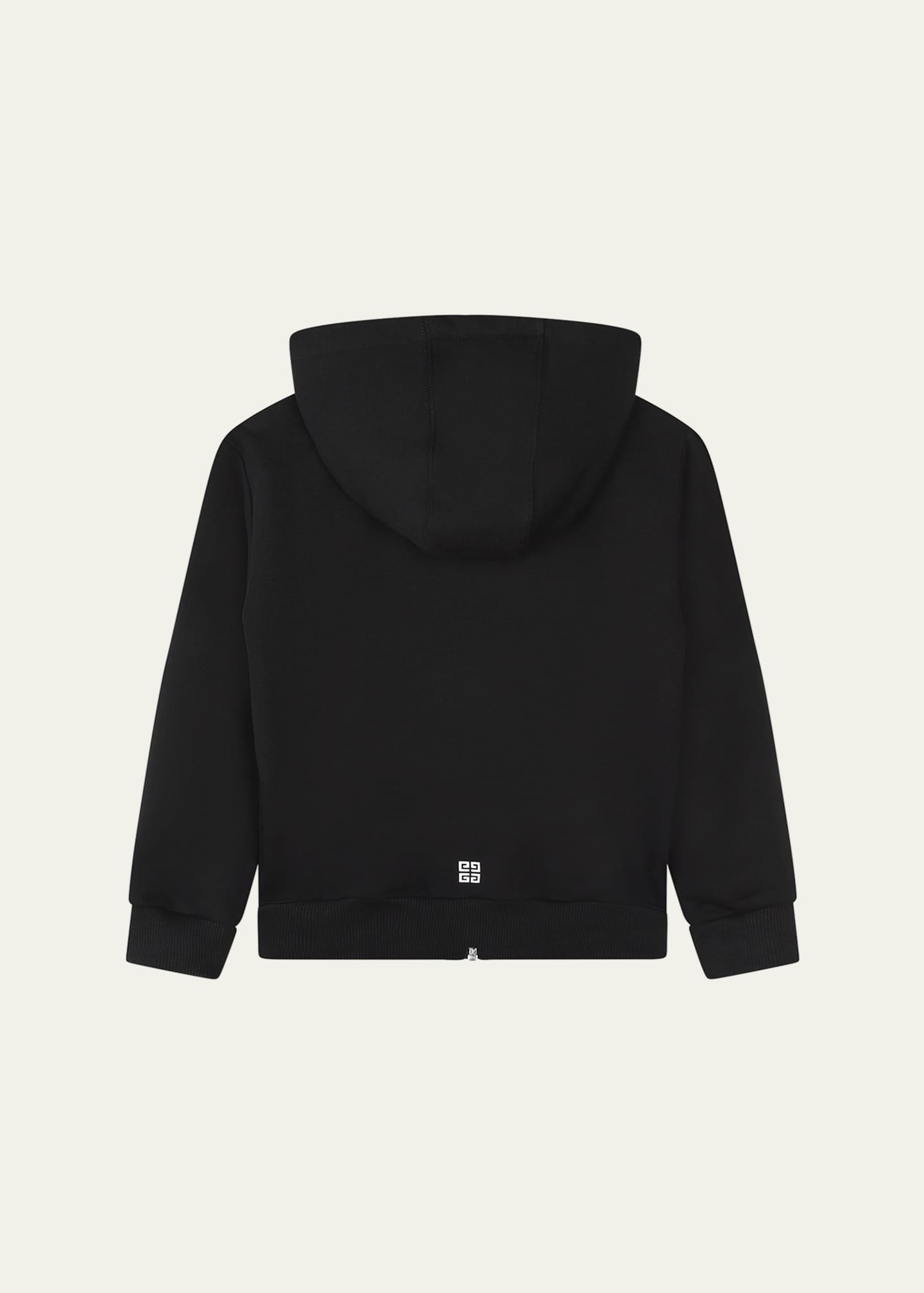 Givenchy Kid's Logo-Print Zip-Front Hoodie, Size 6-12 Image 2 of 2
