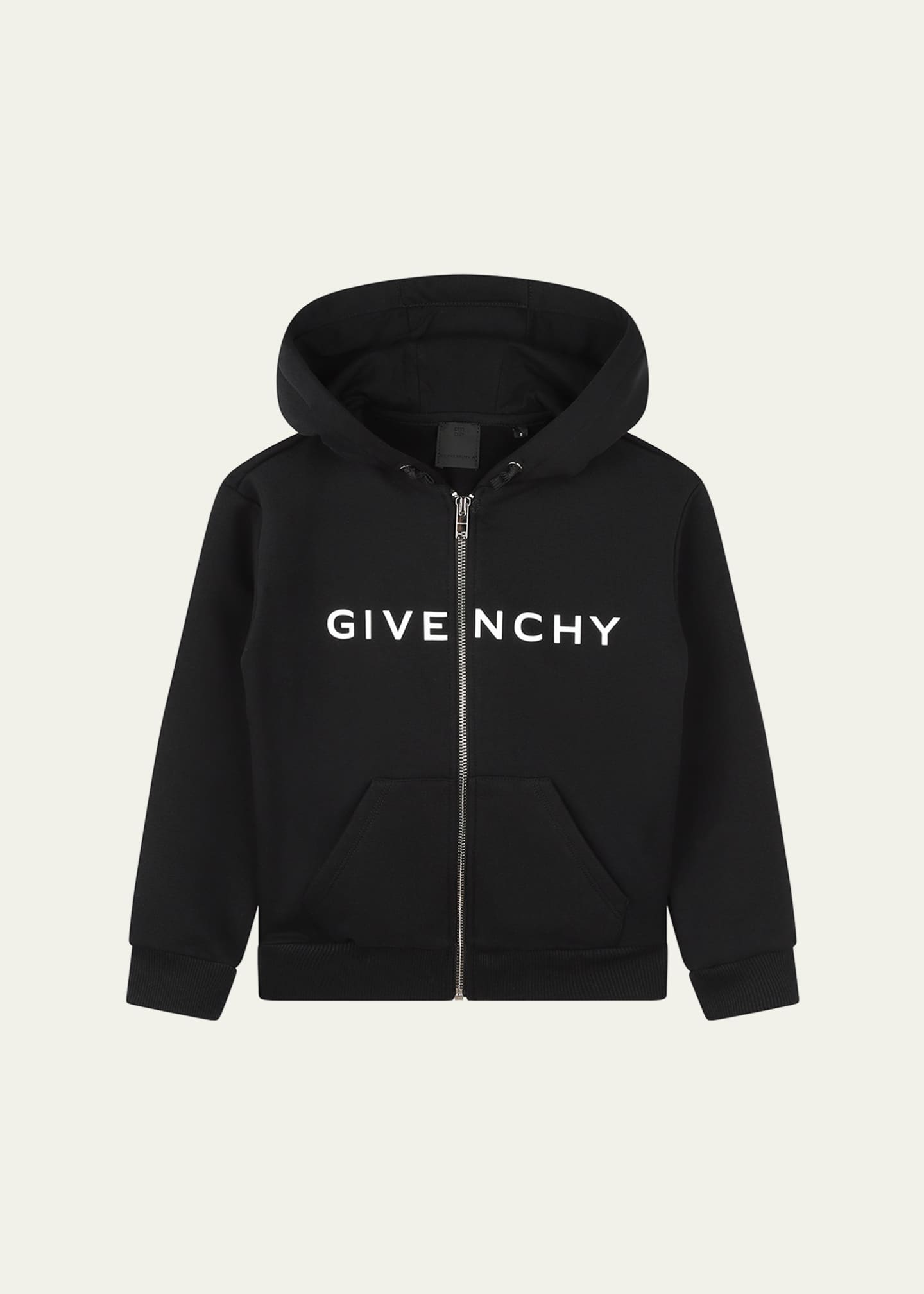 Givenchy Kid's Logo-Print Zip-Front Hoodie, Size 6-12 Image 1 of 2