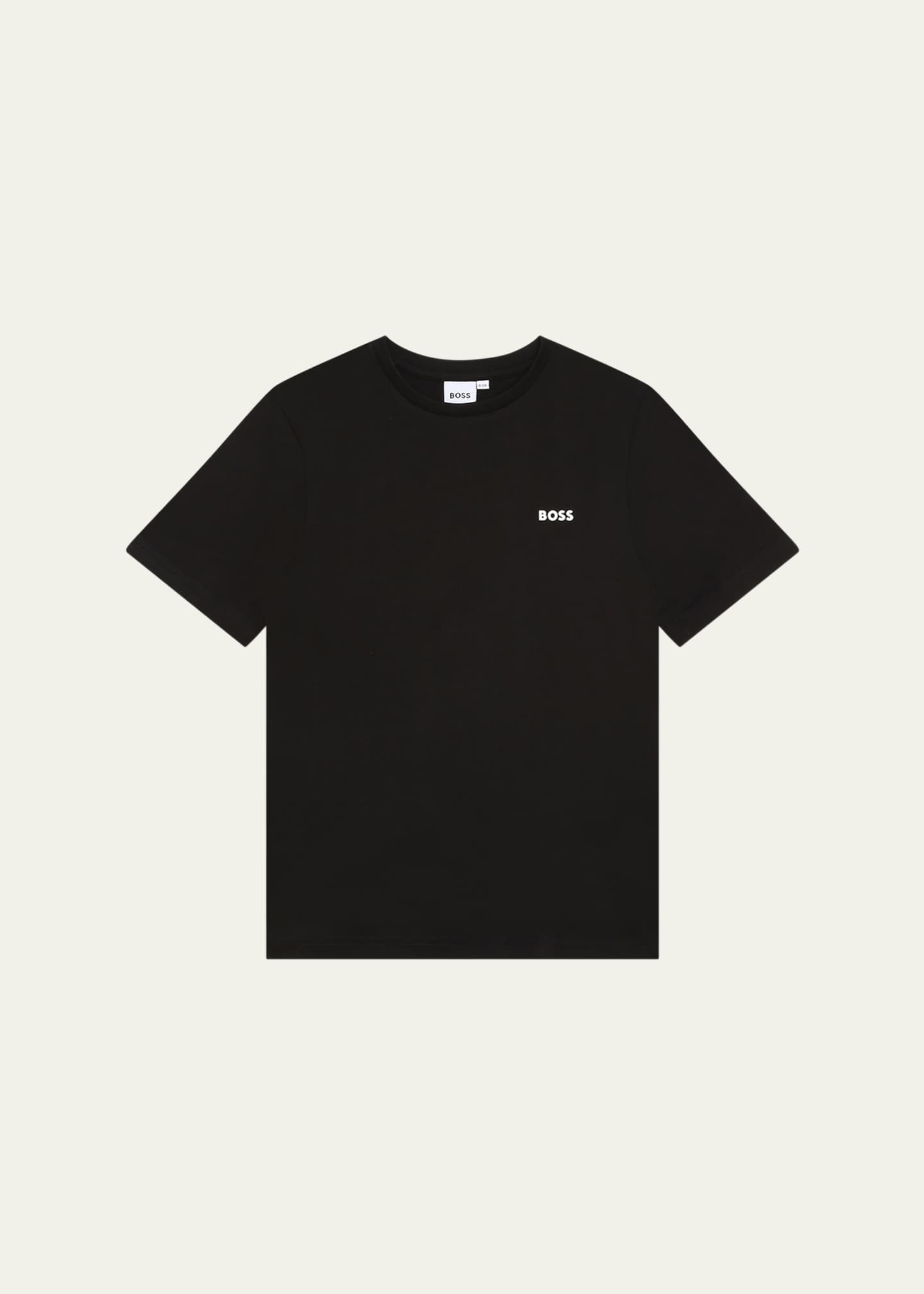 BOSS Boy's Contrast Logo-Print T-Shirt, Size 6 Image 1 of 2