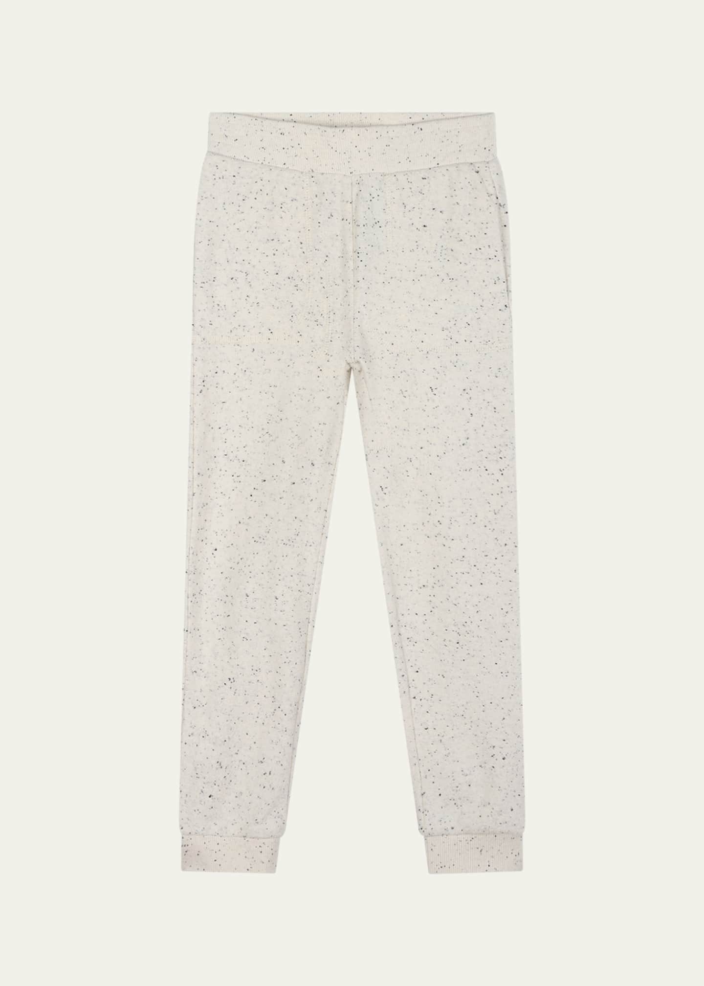 Kenzo Kid's Speckled Logo-Embroidered Sweatpants, Size 6-8 Image 1 of 2