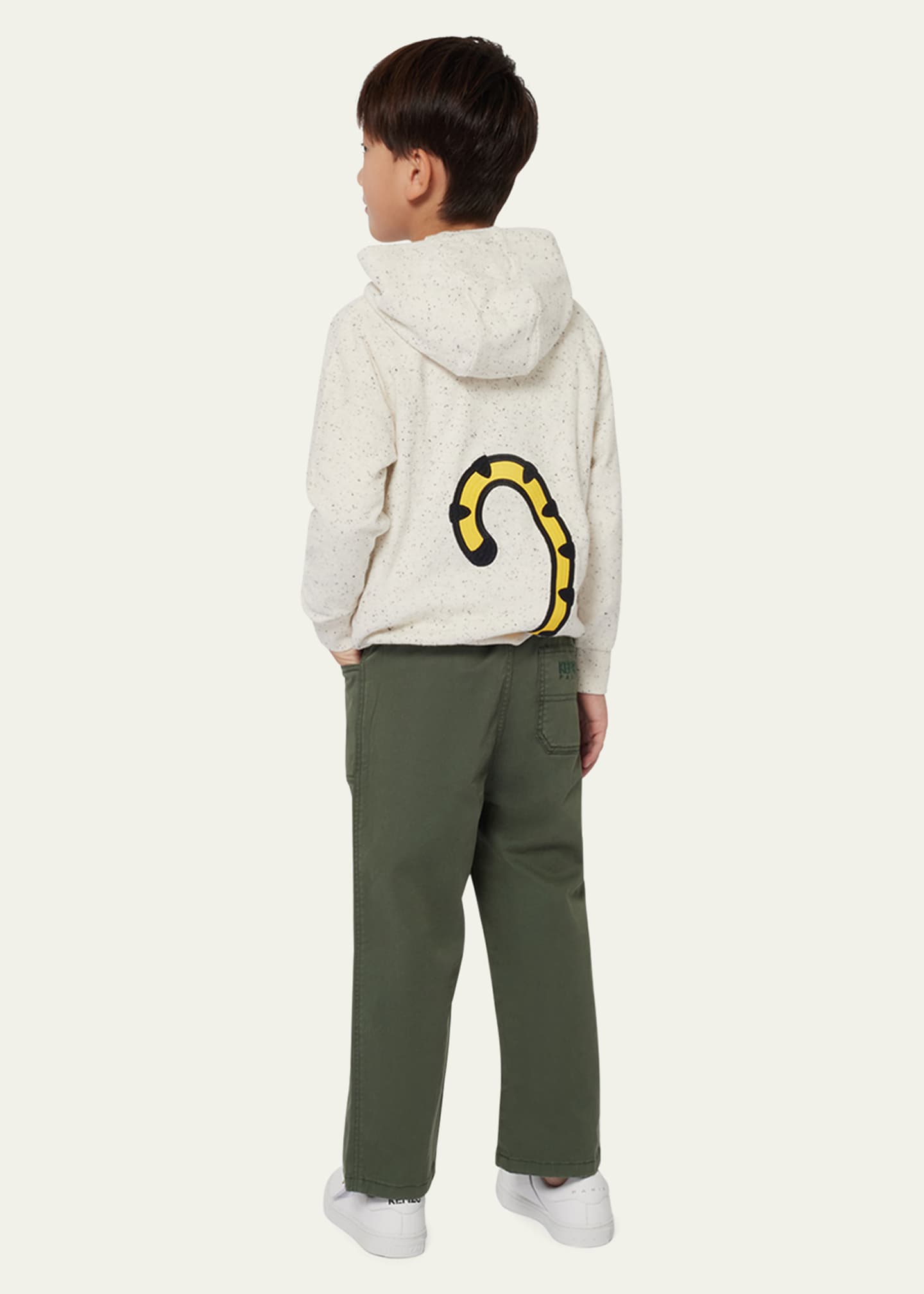 Kenzo Kid's Logo Embroidered Hooded Sweatshirt, Size 2-5 Image 4 of 4