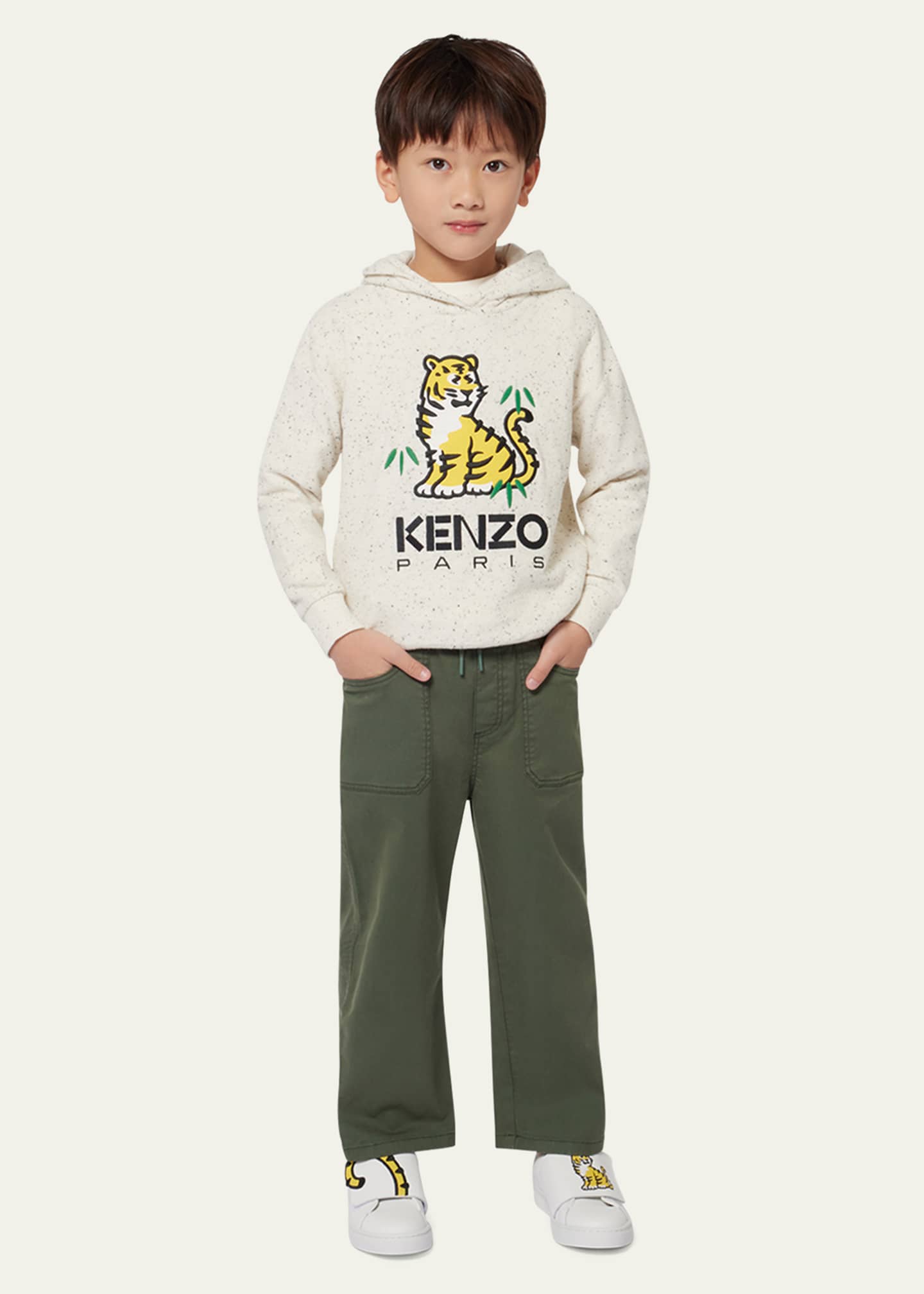 Kenzo Kid's Logo Embroidered Hooded Sweatshirt, Size 6 Image 3 of 4