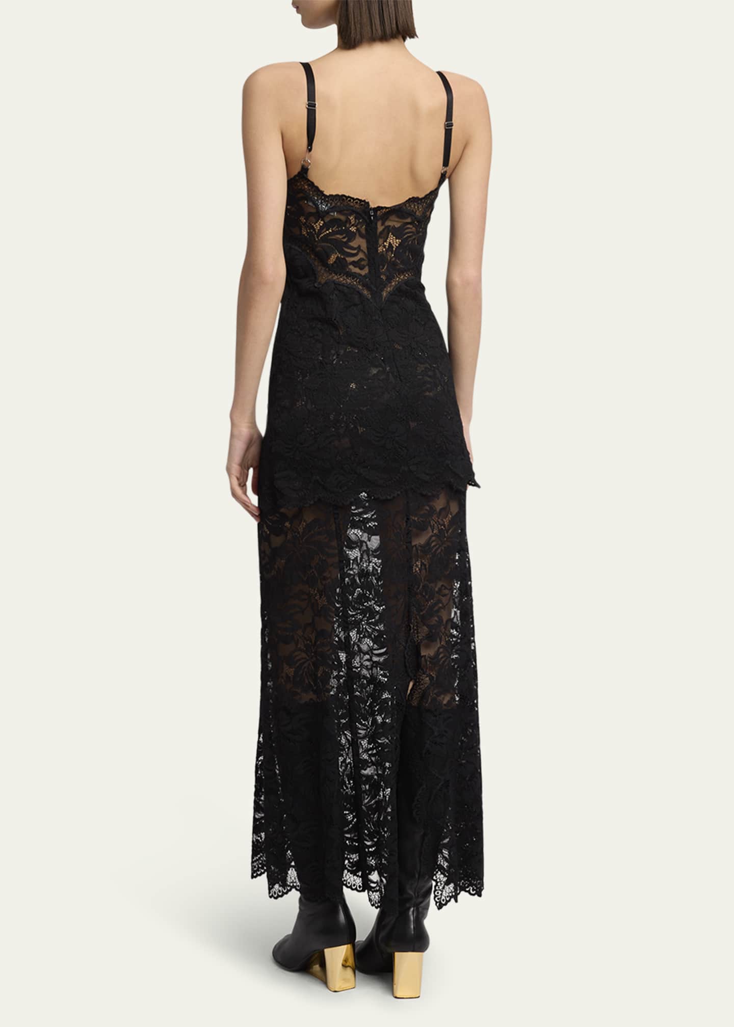 Rabanne Long Lace Slip Dress Image 3 of 5