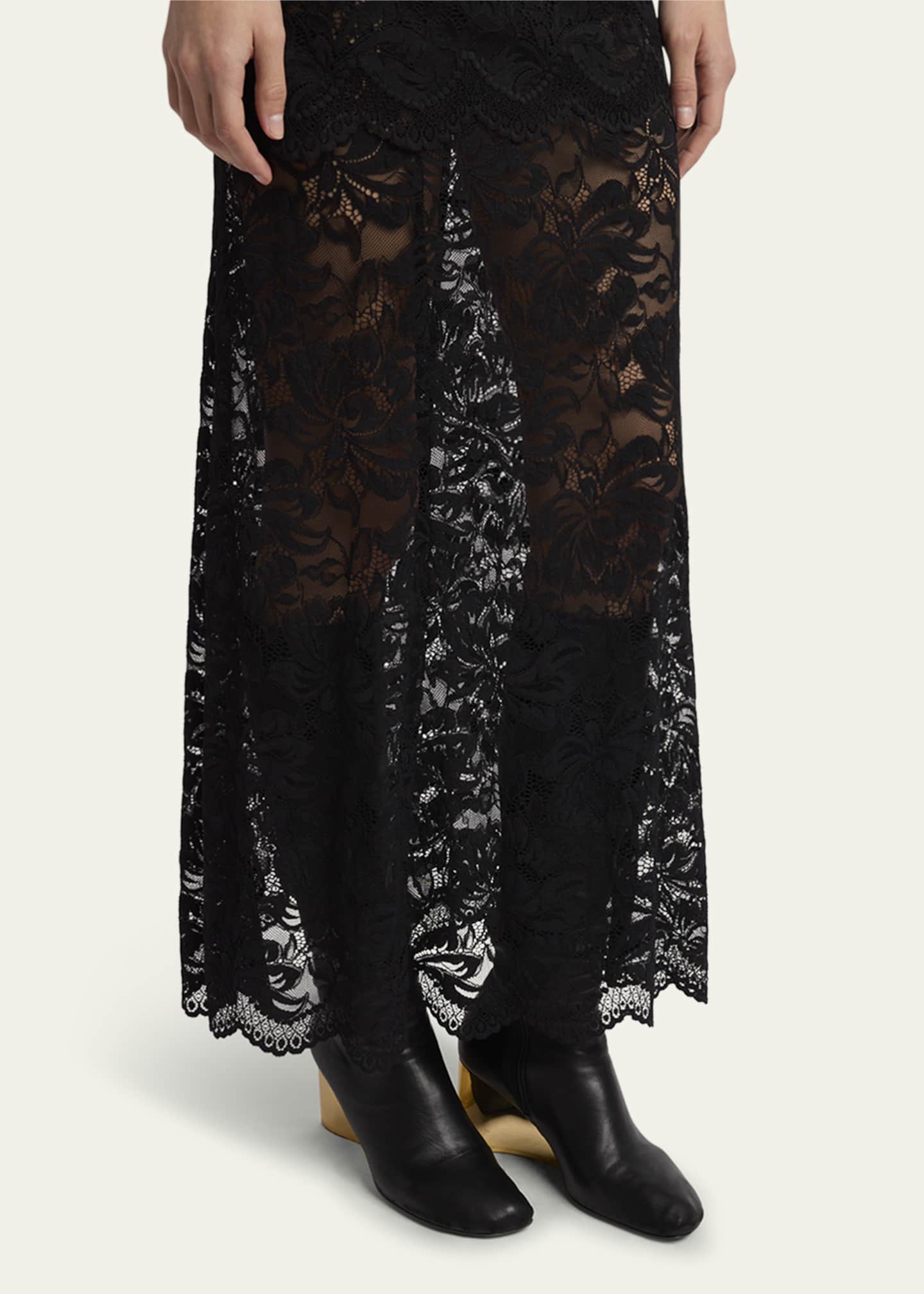 Rabanne Long Lace Slip Dress Image 5 of 5