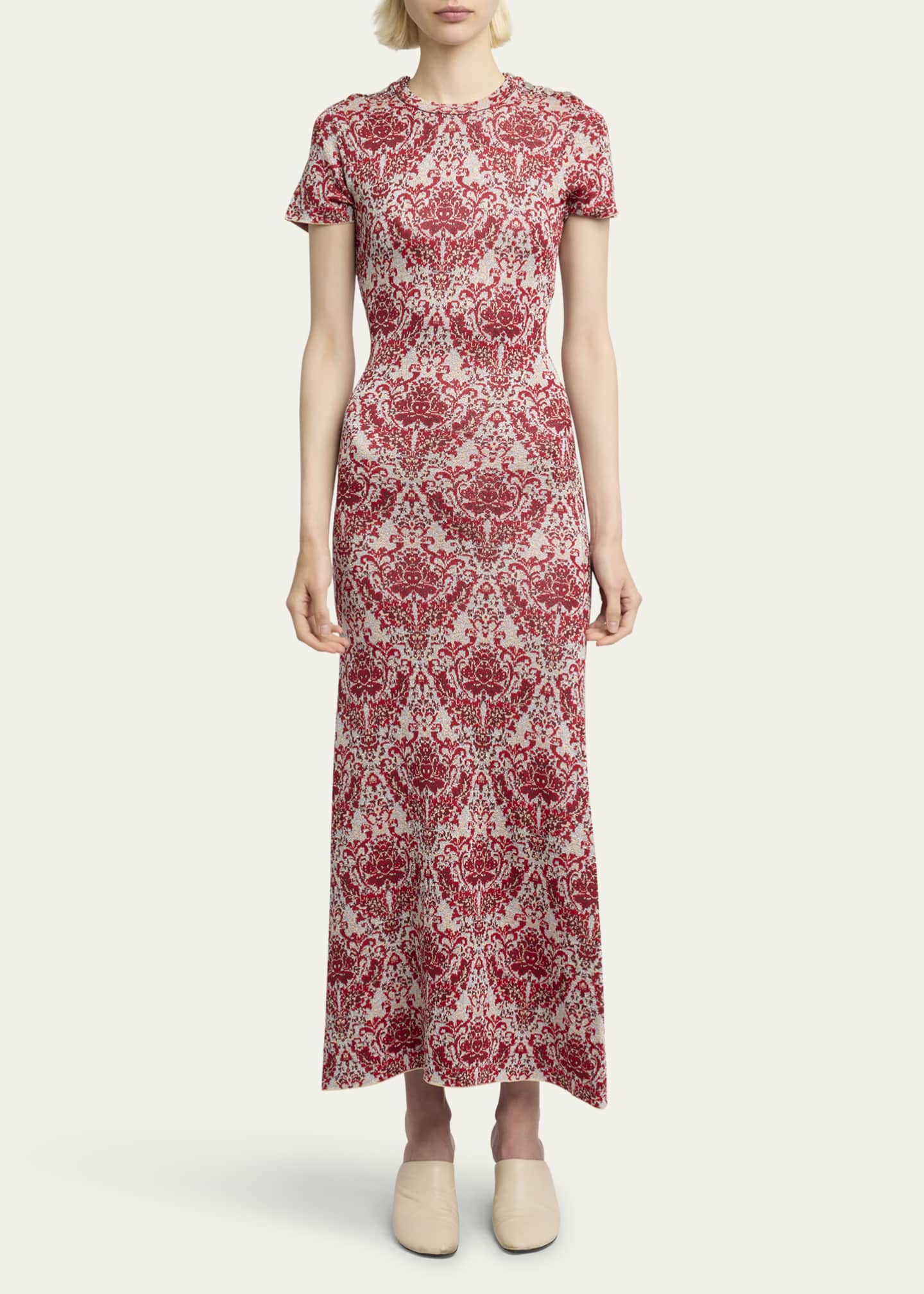 Rabanne Long Damask Print Dress Image 2 of 5