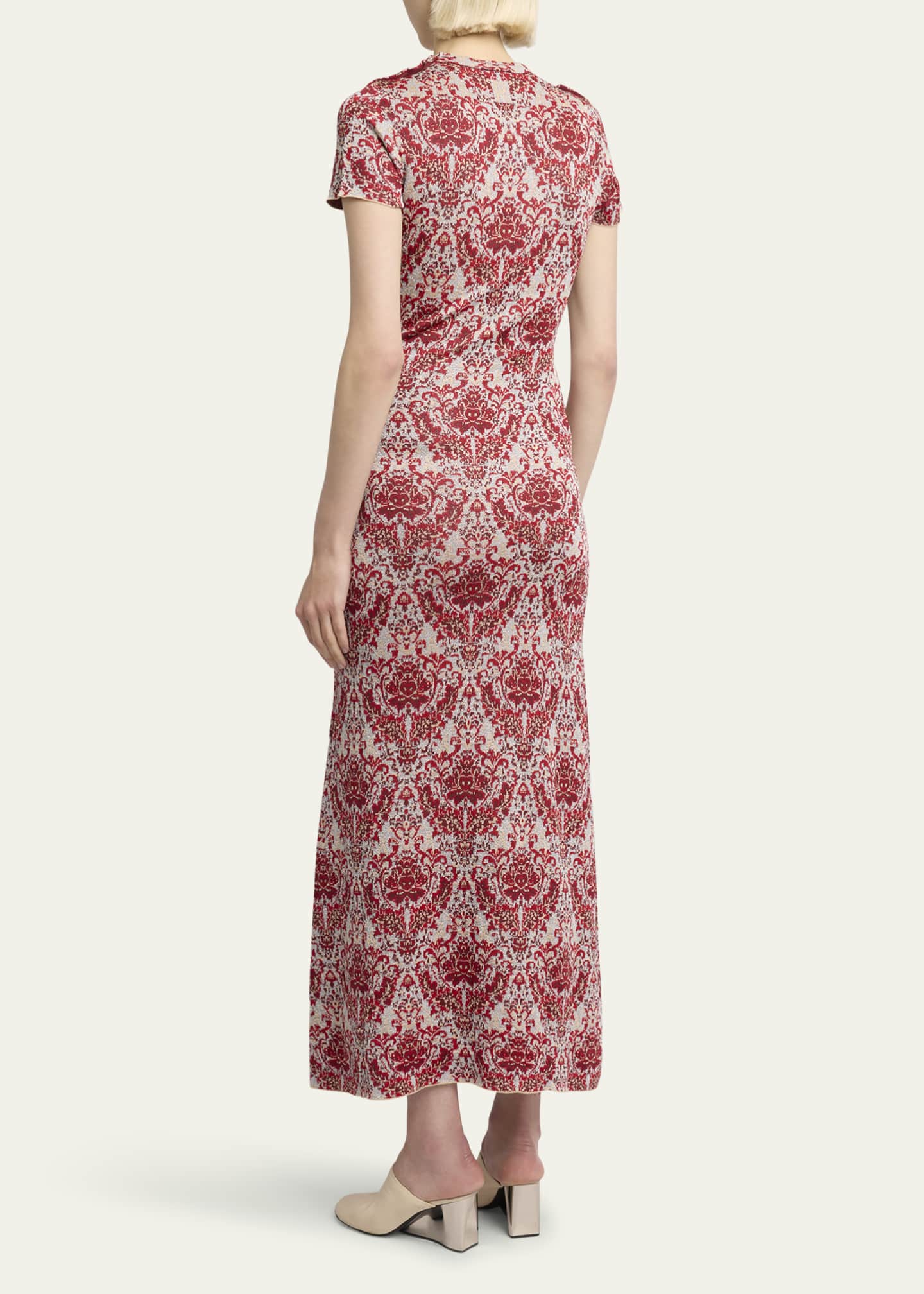 Rabanne Long Damask Print Dress Image 3 of 5