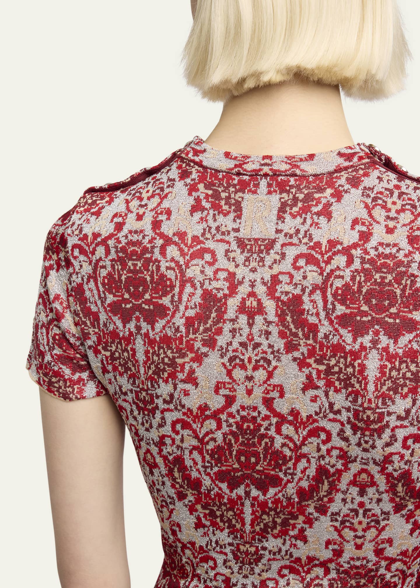Rabanne Long Damask Print Dress Image 5 of 5