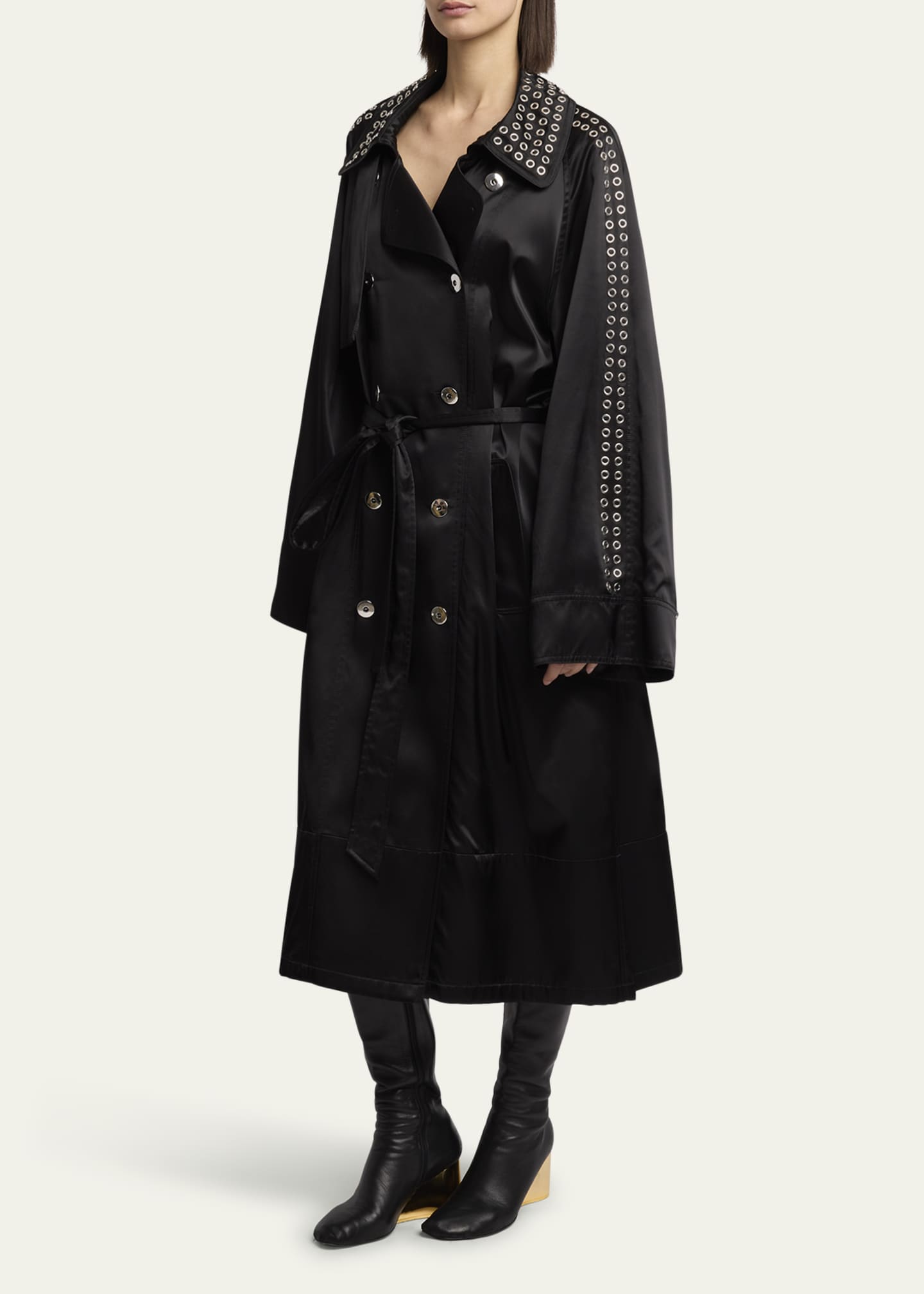 Rabanne Grommet Trench Coat Image 4 of 5