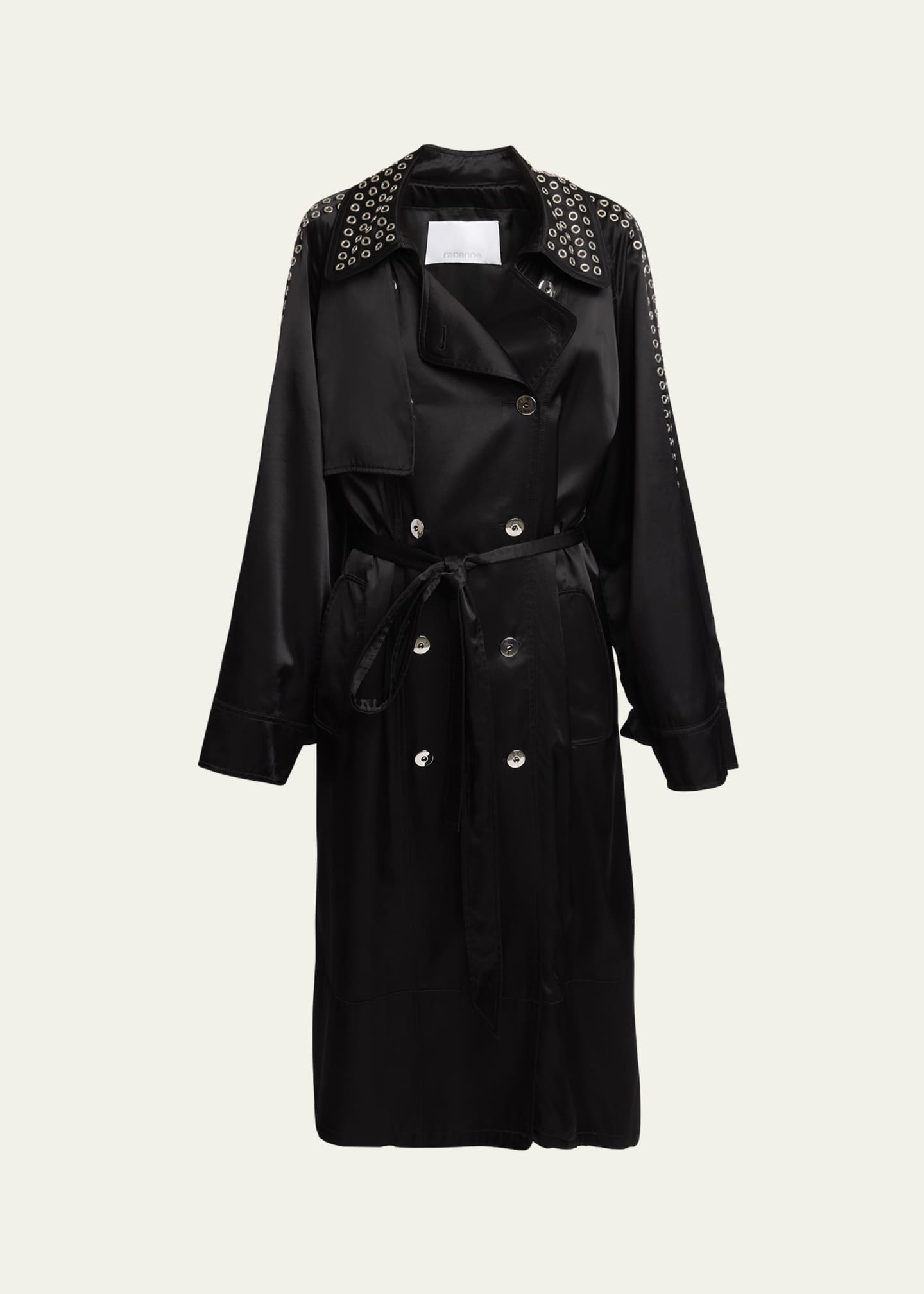 Rabanne Grommet Trench Coat Image 1 of 5