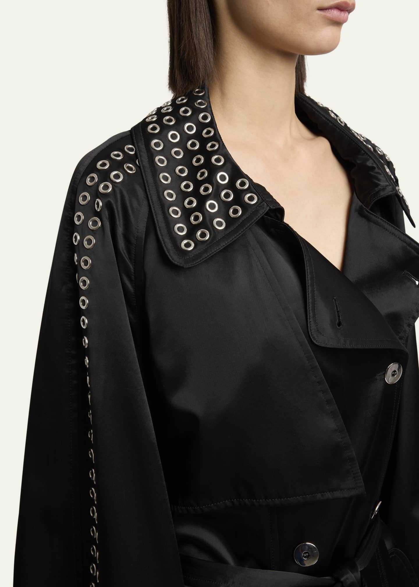 Rabanne Grommet Trench Coat Image 5 of 5