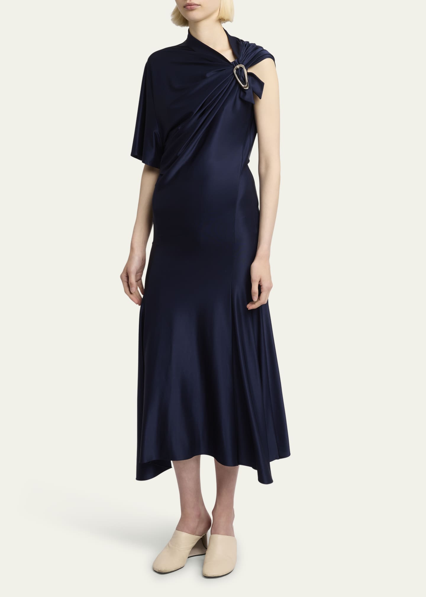 Rabanne Draped Midi Dress Image 2 of 5