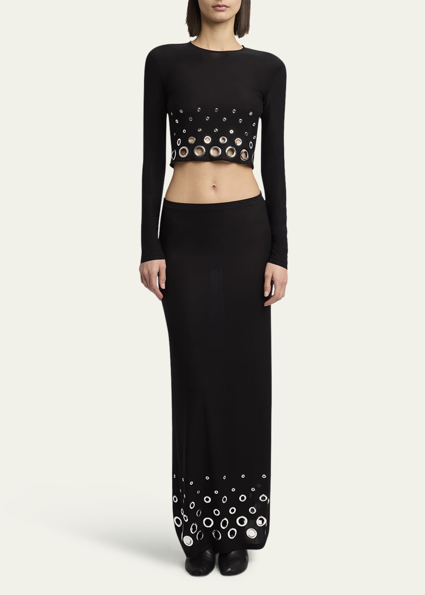 Rabanne Grommet Crop Top Image 2 of 5