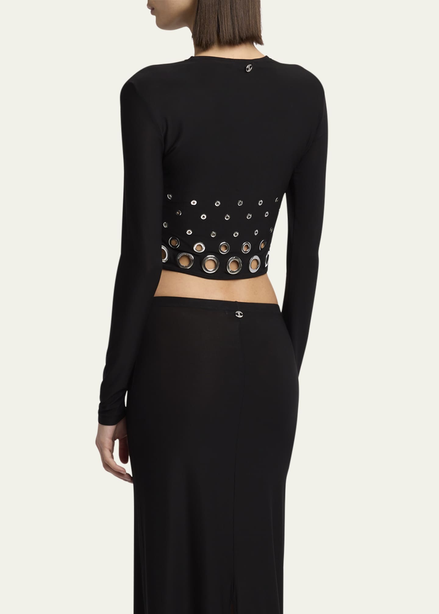Rabanne Grommet Crop Top Image 3 of 5