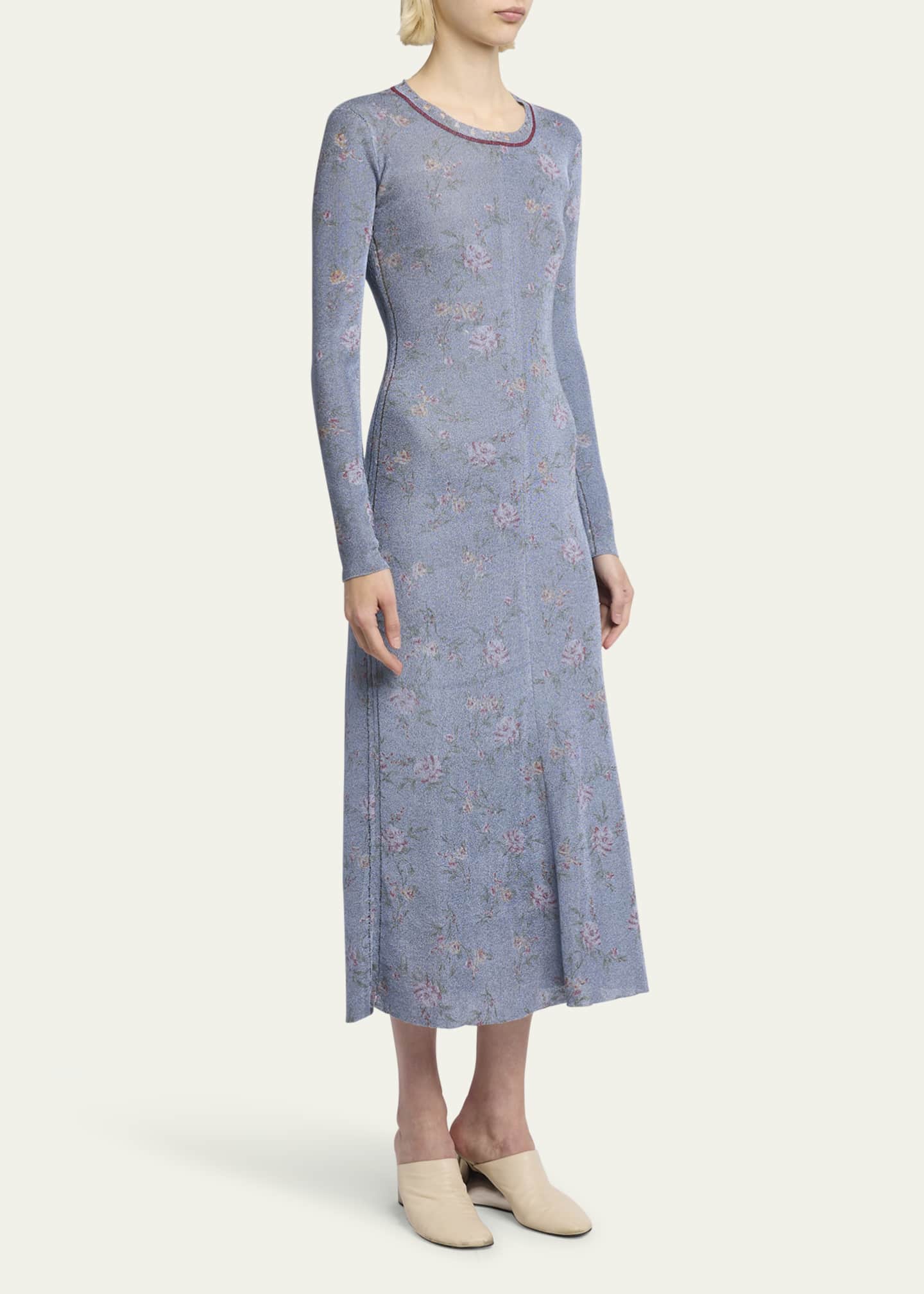 Rabanne Floral Print Midi Dress Image 4 of 5