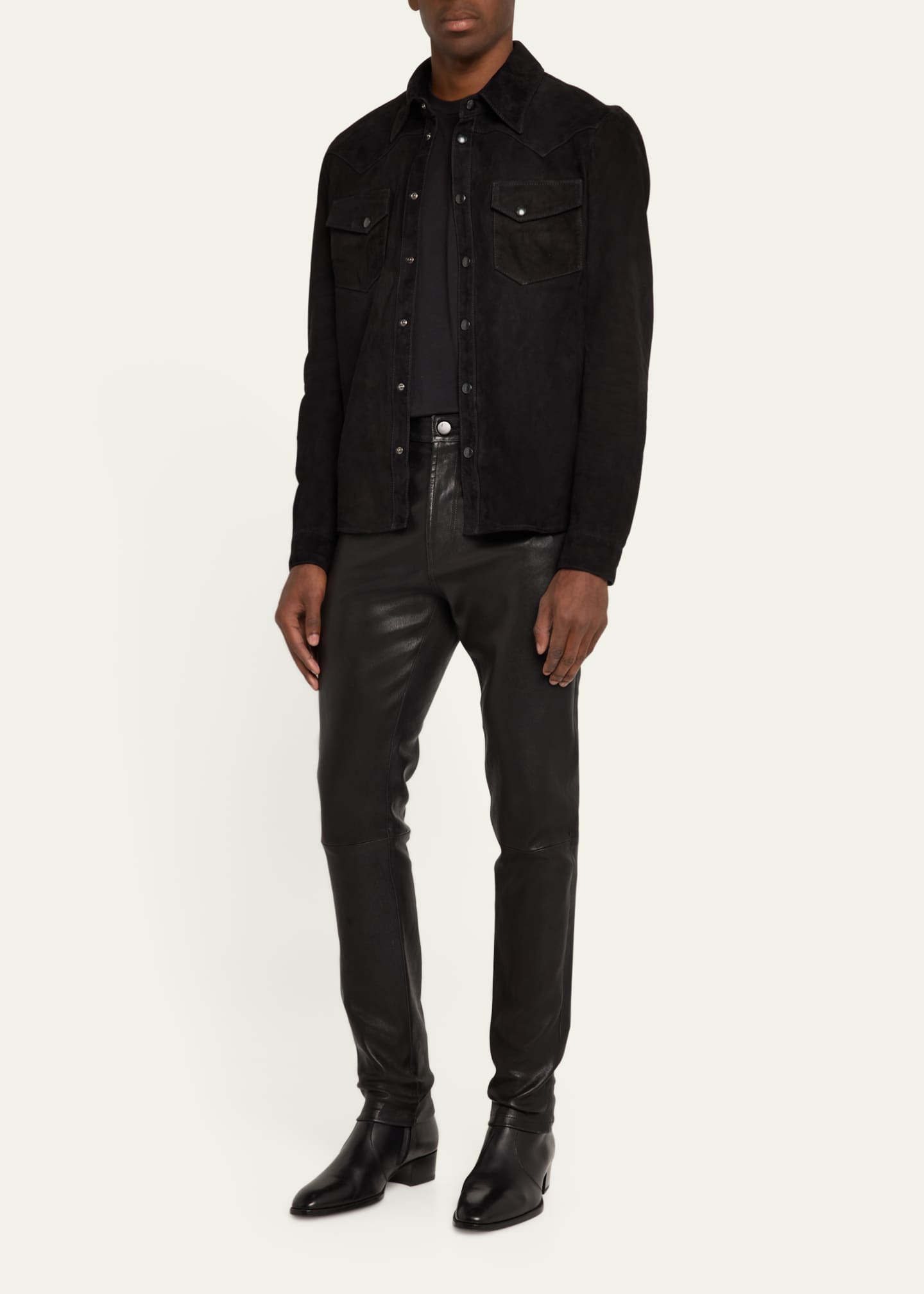 SAVAS Men's Lowry Leather Overshirt Image 2 of 5