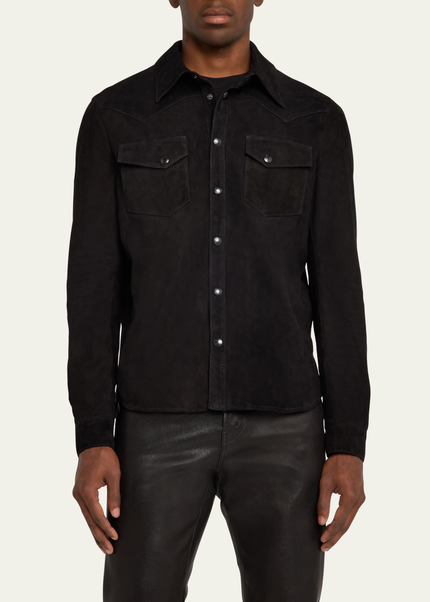 SAVAS Men's Lowry Leather Overshirt Image 4 of 5