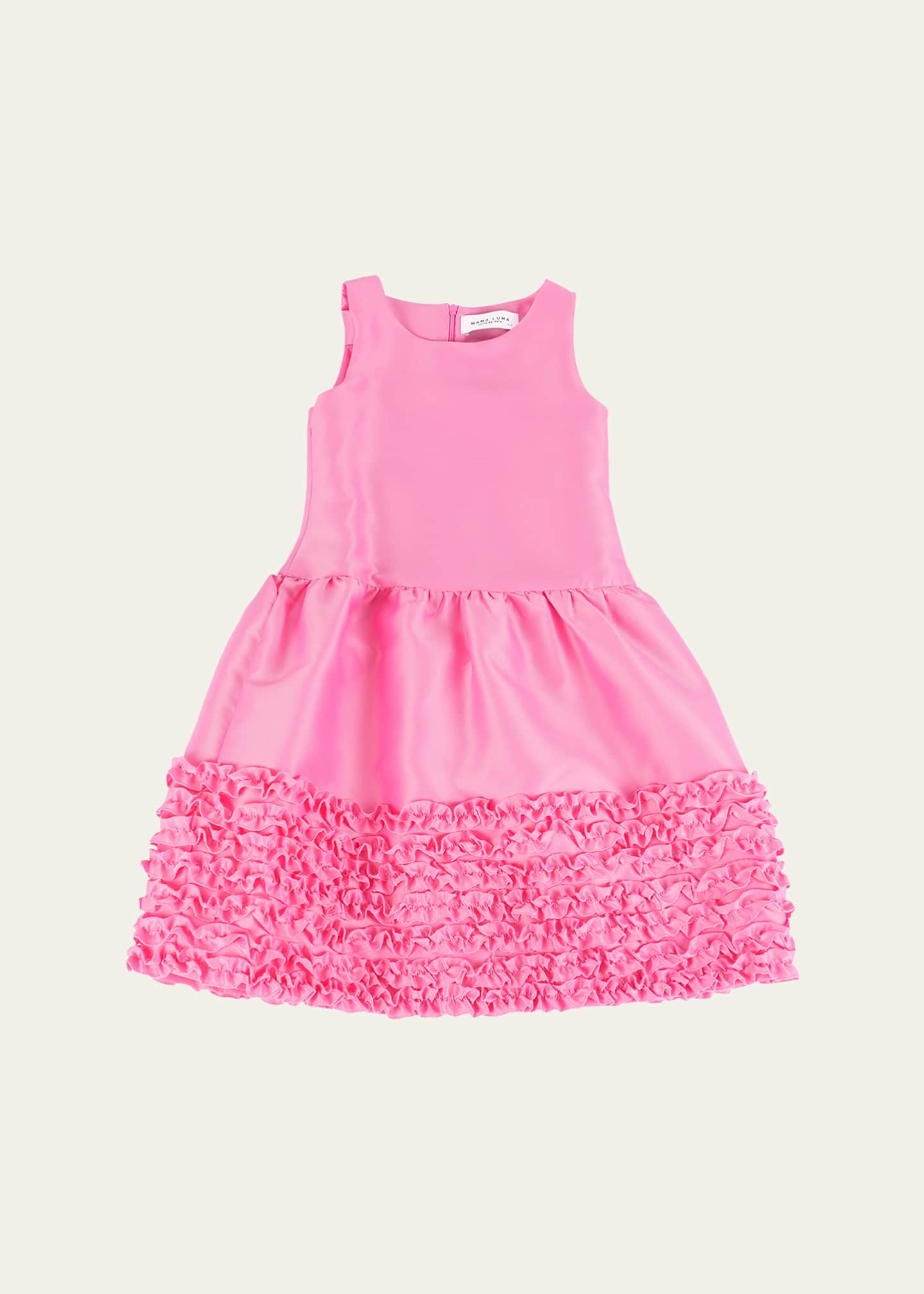 Mama Luma Girl's Sakura Ruffle Trim Dress, Size 3T-12