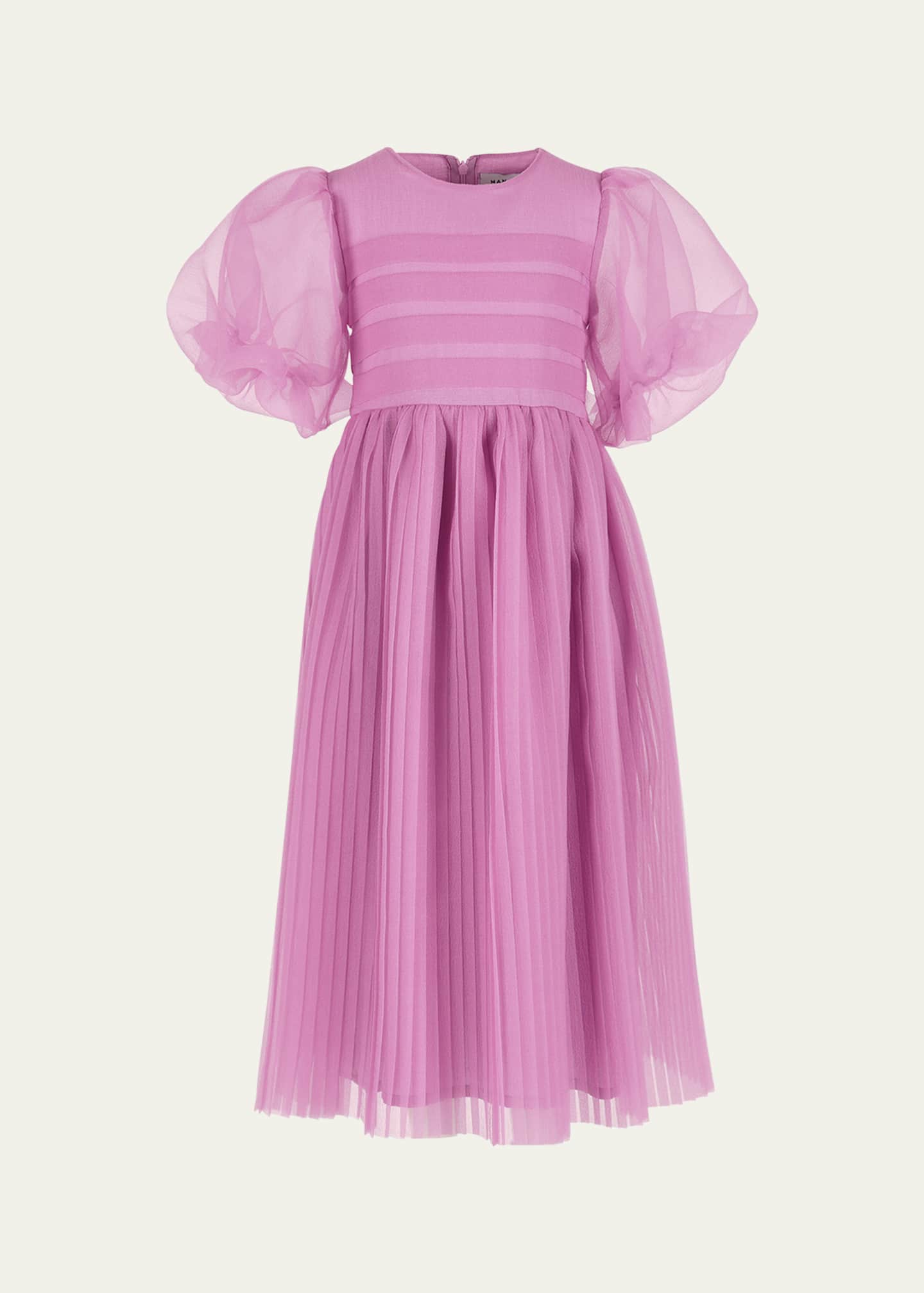 Mama Luma Girl's Flowy A-Line Organza Dress, Size 3T-12