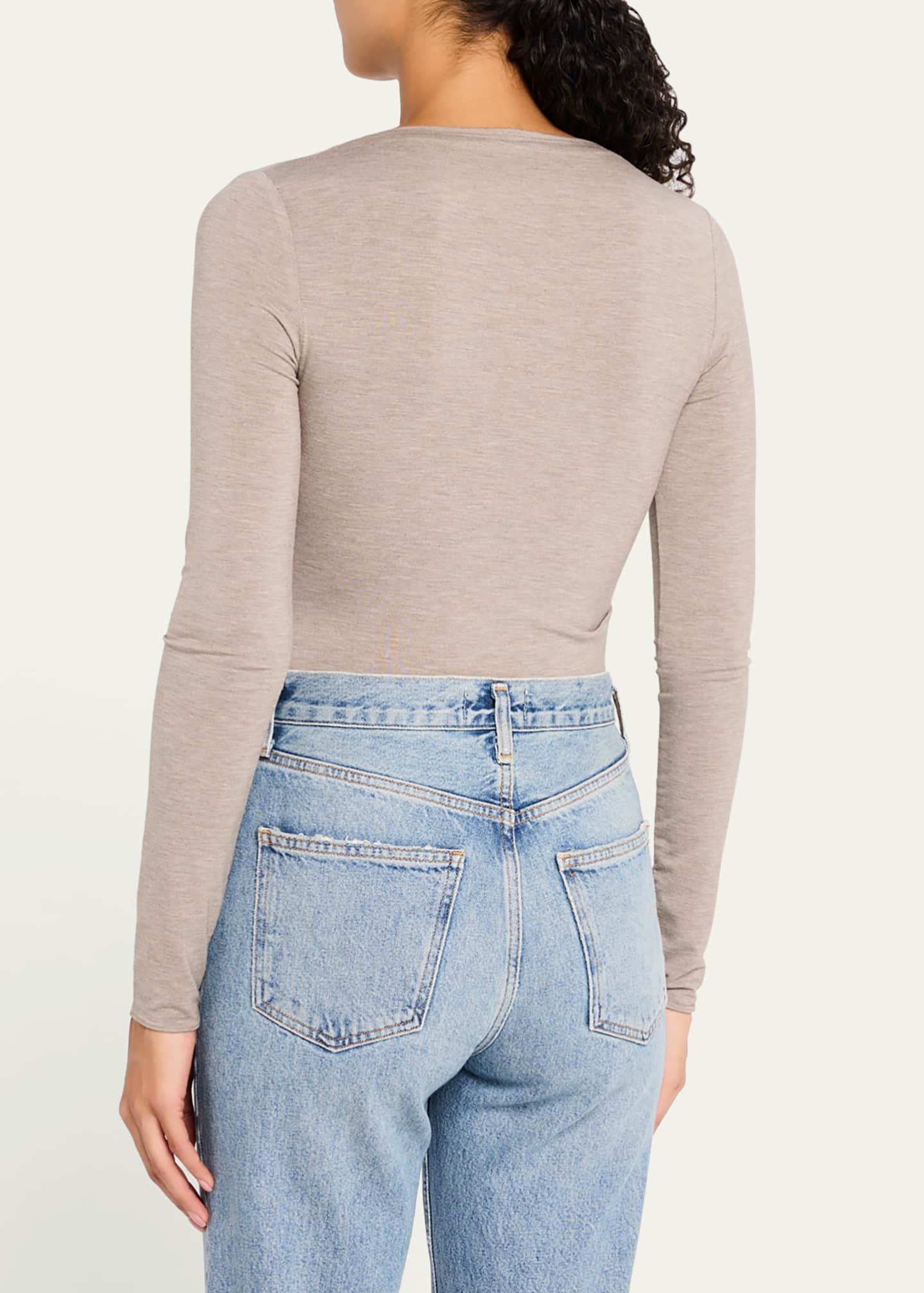 Rag & Bone Luca Draped Knit Long-Sleeve Top Image 3 of 5