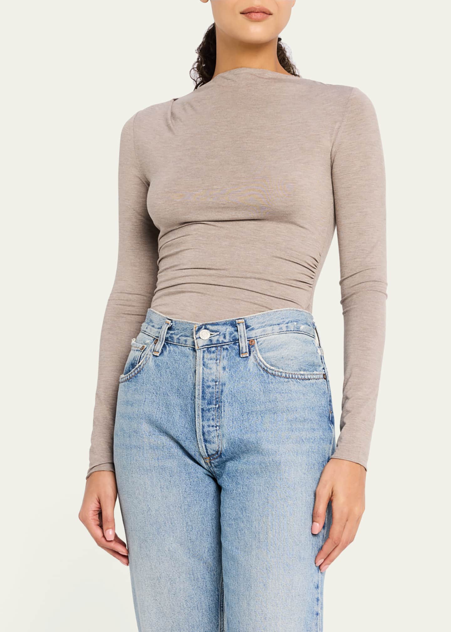 Rag & Bone Luca Draped Knit Long-Sleeve Top Image 4 of 5
