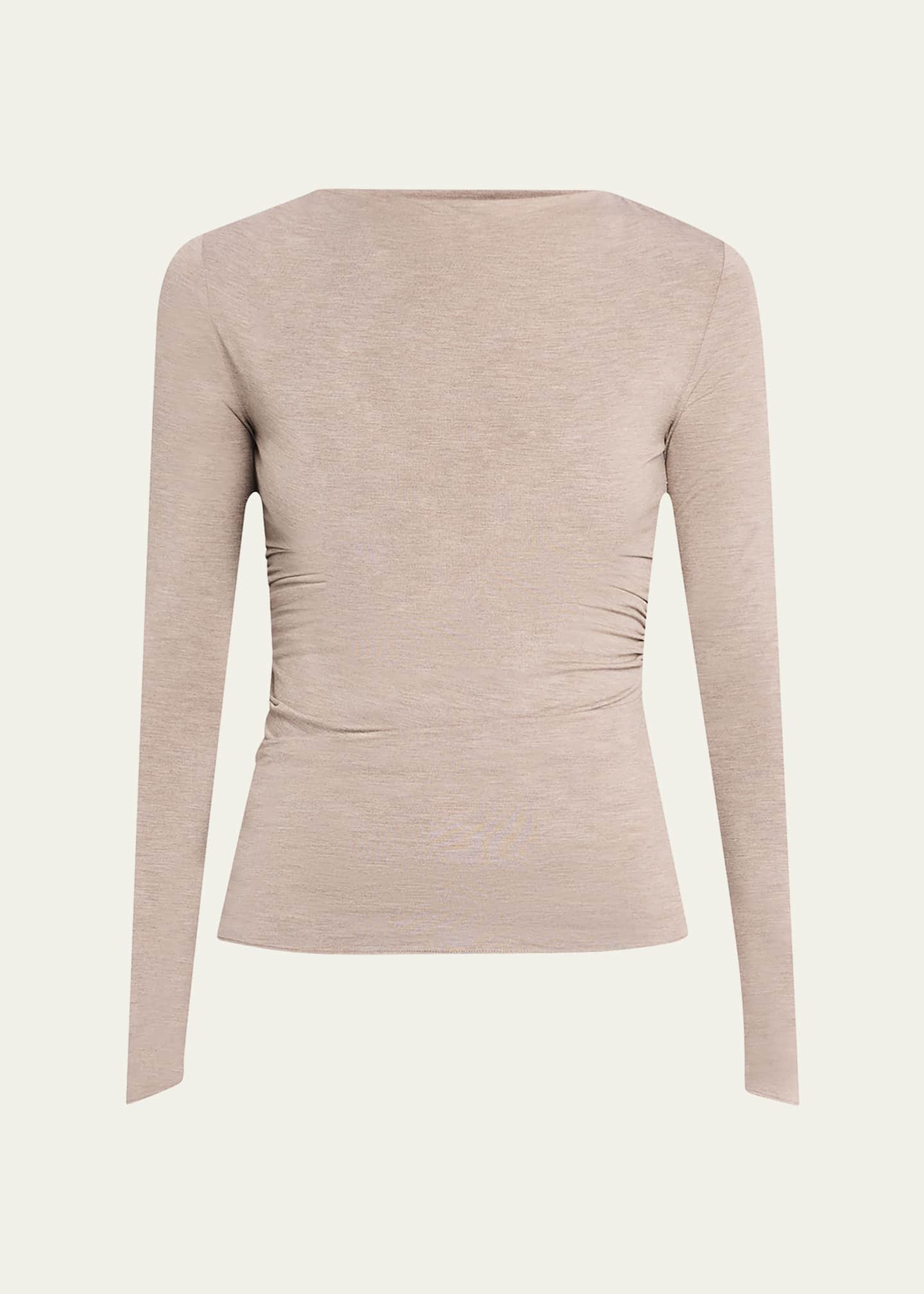 Rag & Bone Luca Draped Knit Long-Sleeve Top Image 1 of 5