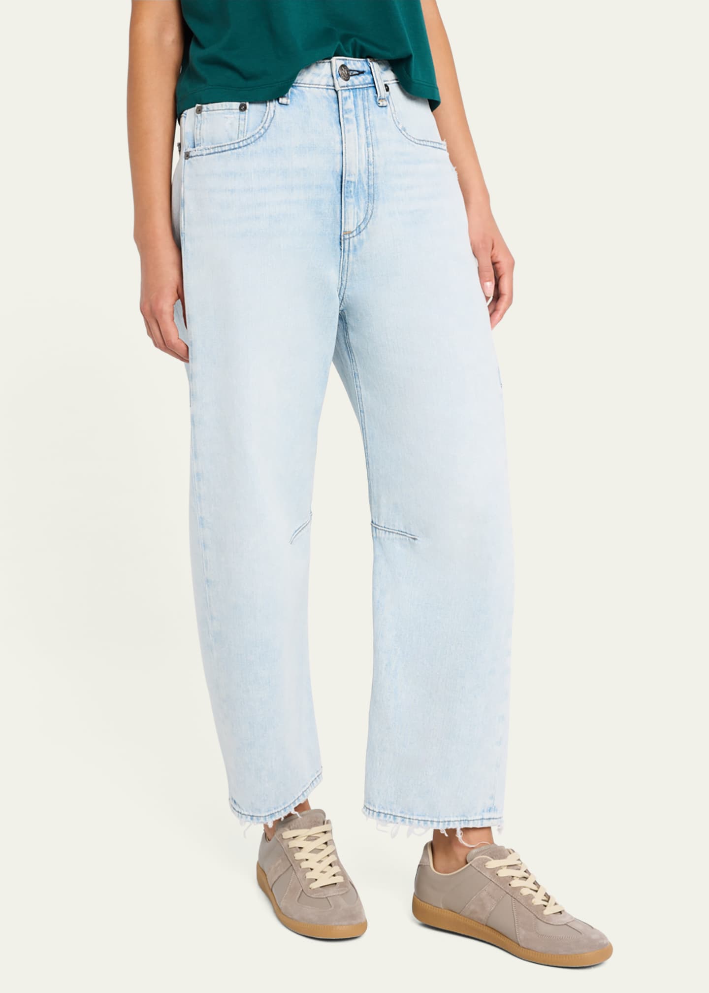 ◆BADBLOOD◆ Charlie Barrel Gin Light Blue w-jeans24-006 Rag & Bone Charlie High-Rise Barrel Jeans - Bergdorf Goodman