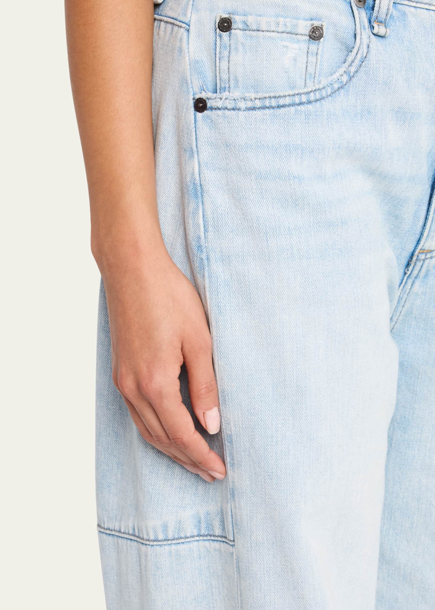 ◆BADBLOOD◆ Charlie Barrel Gin Light Blue w-jeans24-006 Rag & Bone Charlie High-Rise Barrel Jeans - Bergdorf Goodman