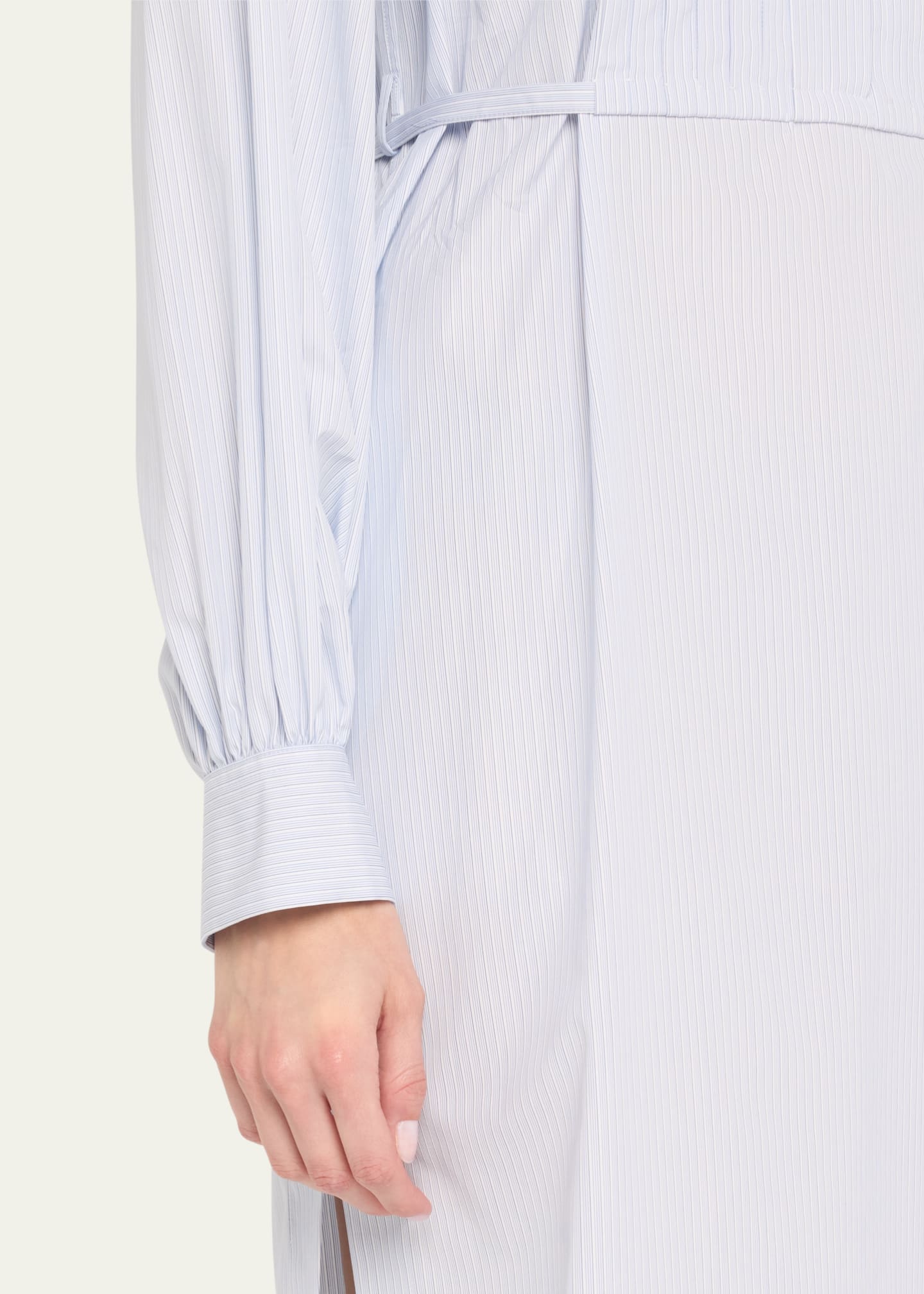 Jil Sander Multi Stripe Cotton Midi Shirtdress Image 5 of 5