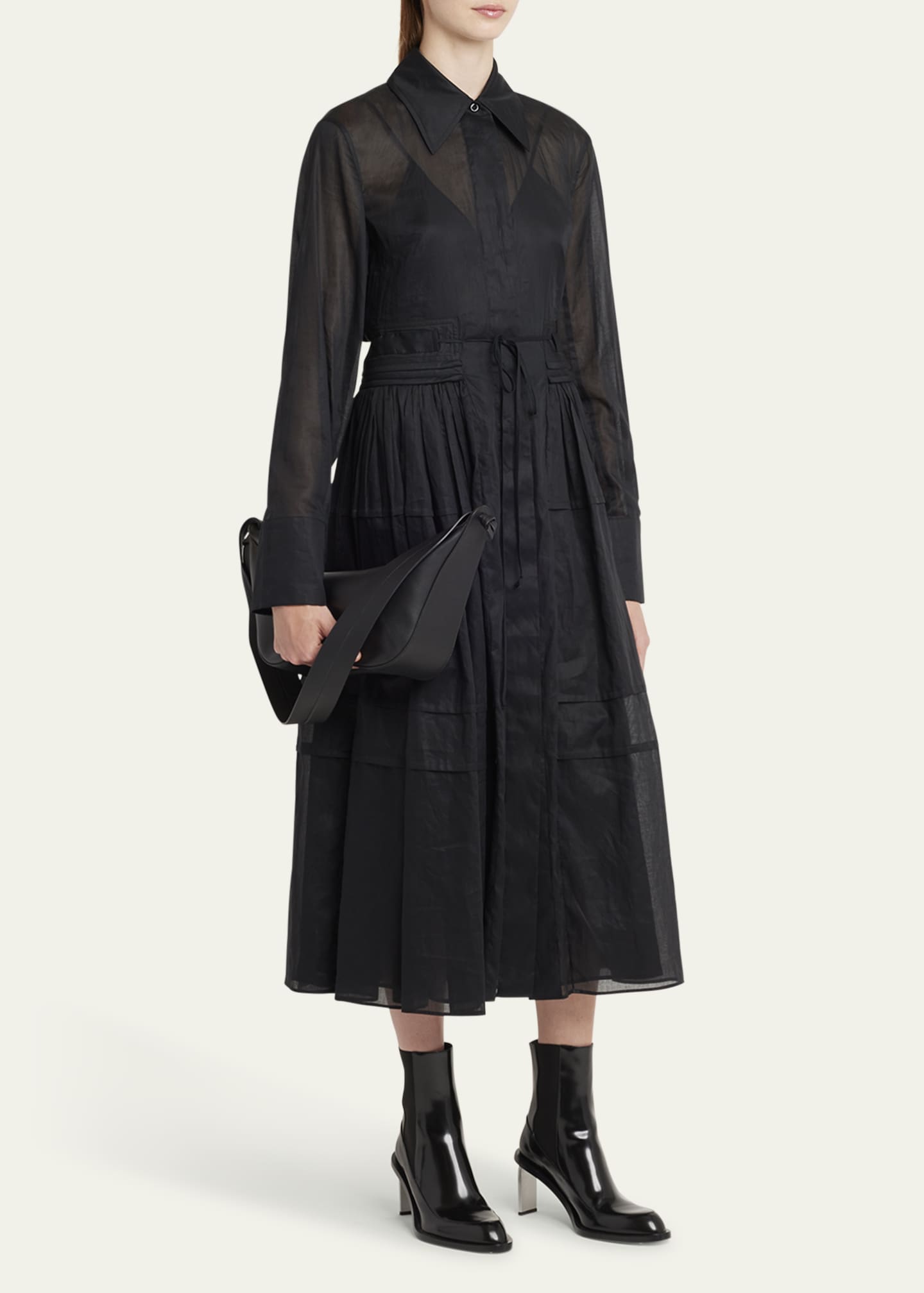 Jil Sander Knot Zip Calf Leather Crossbody Bag Image 5 of 5