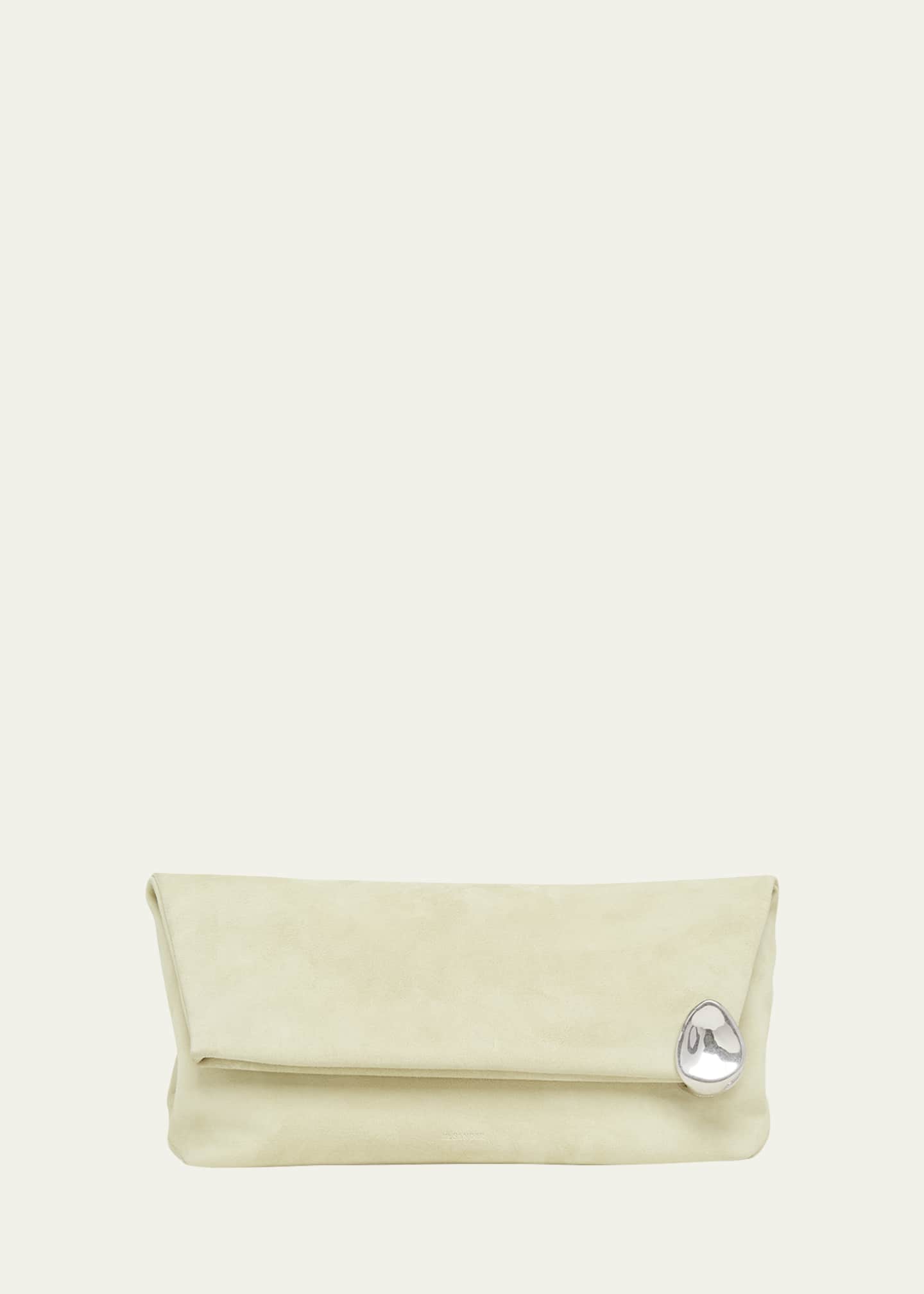 Jil Sander 'Jewel' 'Ocean' Leather Clutch Women