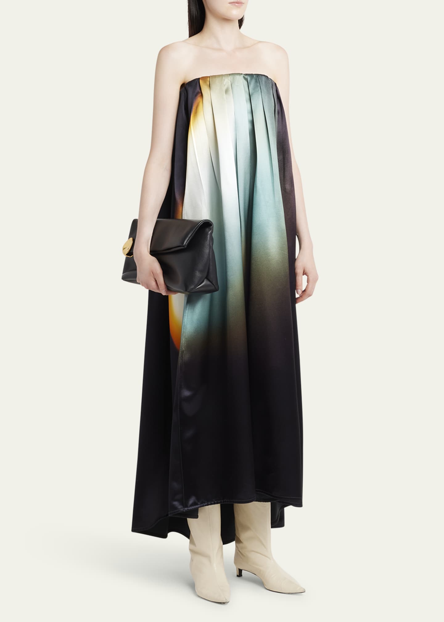 Jil Sander Jewel Pochette Leather Clutch Bag Image 5 of 5
