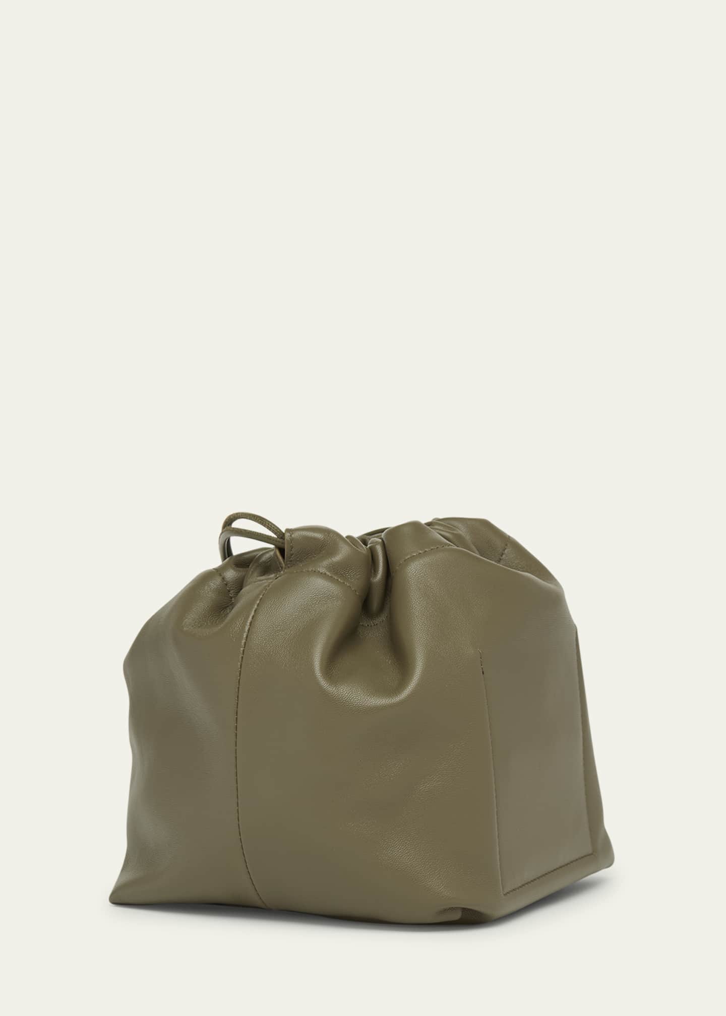 Jil Sander Dumpling Medium Drawstring Leather Crossbody Bag Image 3 of 5