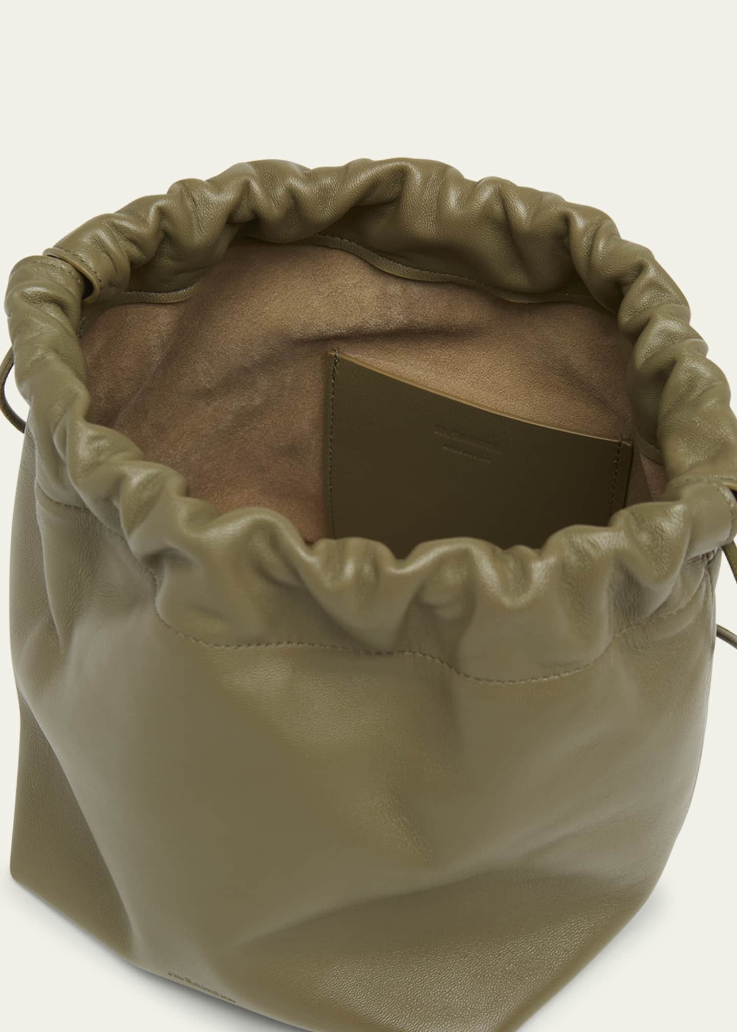 Jil Sander Dumpling Medium Drawstring Leather Crossbody Bag Image 4 of 5