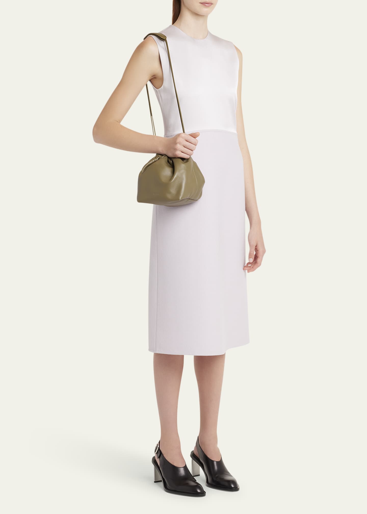 Jil Sander Dumpling Medium Drawstring Leather Crossbody Bag Image 5 of 5