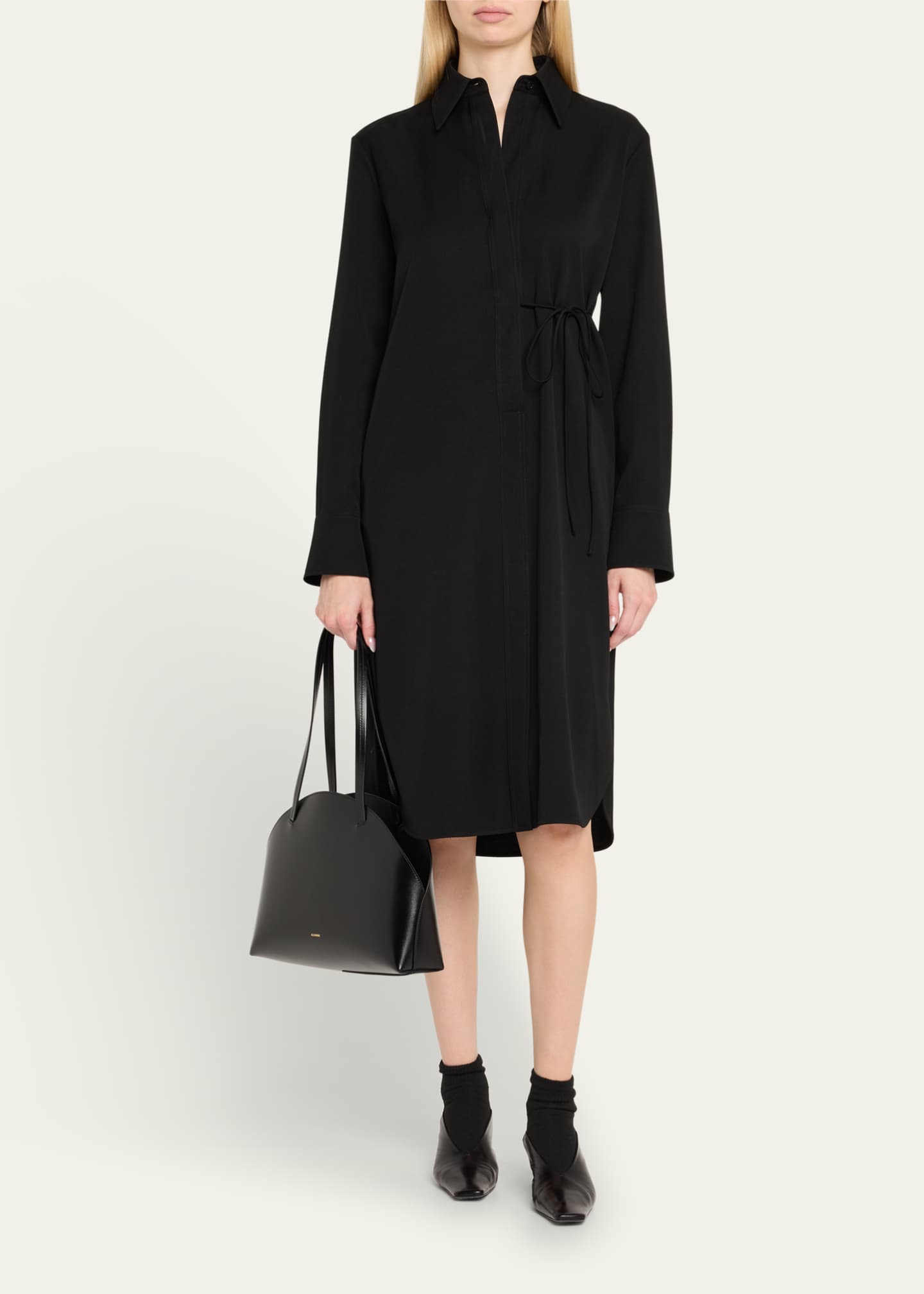 Jil Sander Curve Medium Calf Leather Shoulder Bag Image 5 of 6