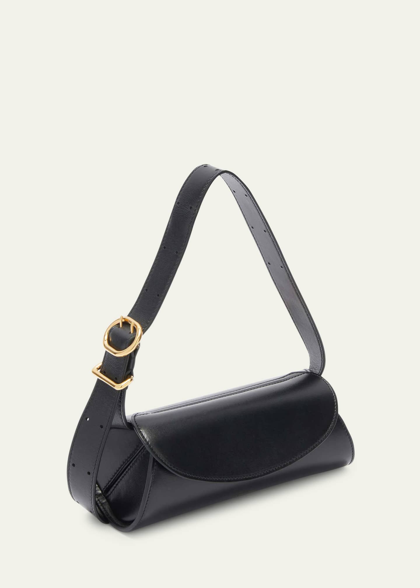 Jil Sander Cannolo Mini Flap Leather Shoulder Bag Image 2 of 3