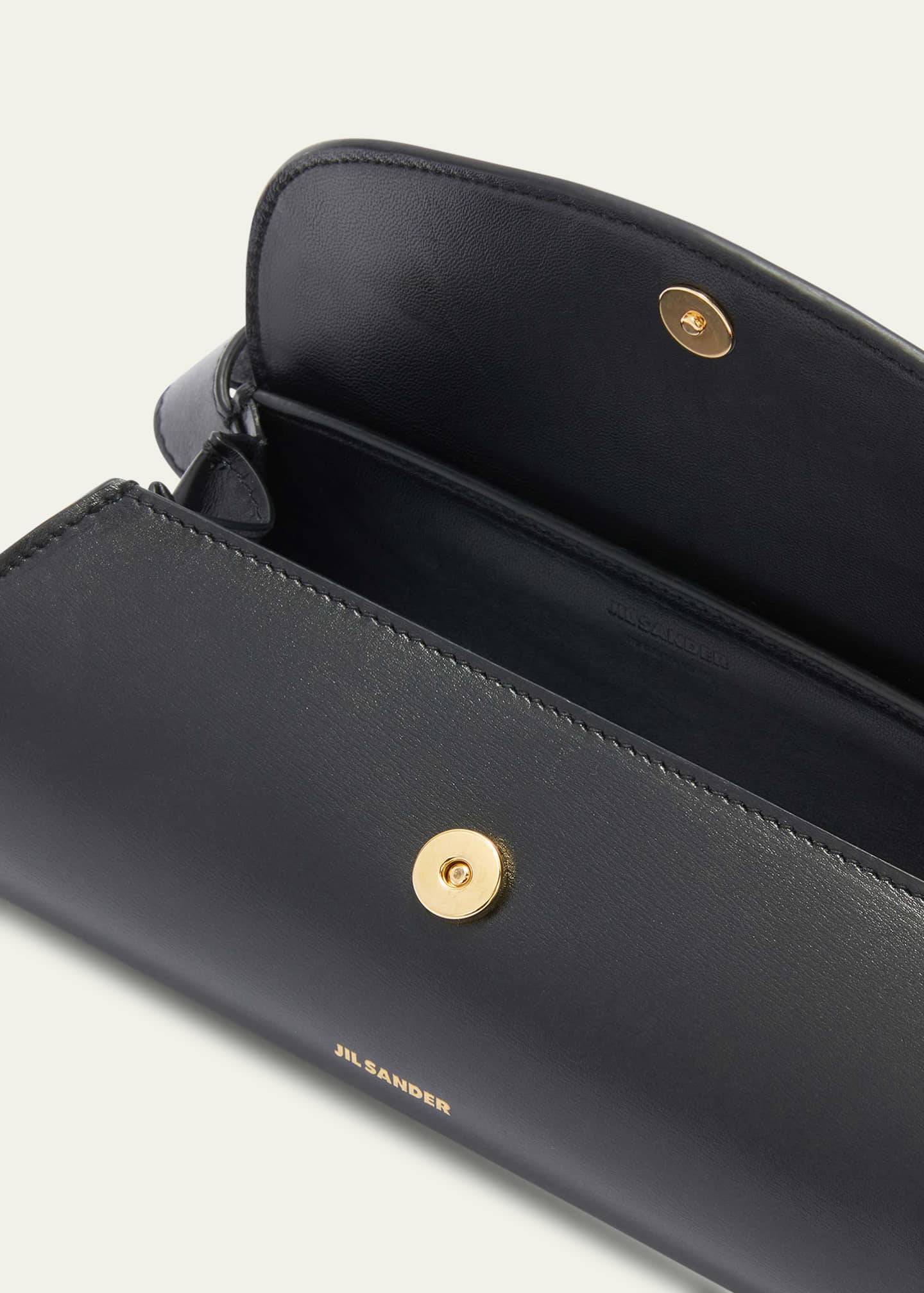 Jil Sander Cannolo Mini Flap Leather Shoulder Bag Image 3 of 3