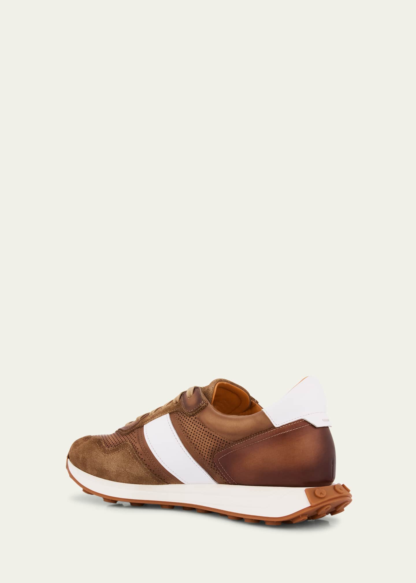 Magnanni Men's Romero Perforated Leather Runner Sneakers Image 4 of 6
