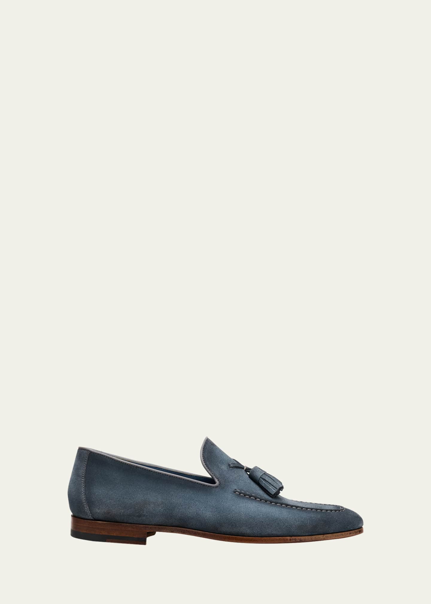 Magnanni Men's Seneca II Suede Tassel Loafers Image 1 of 4