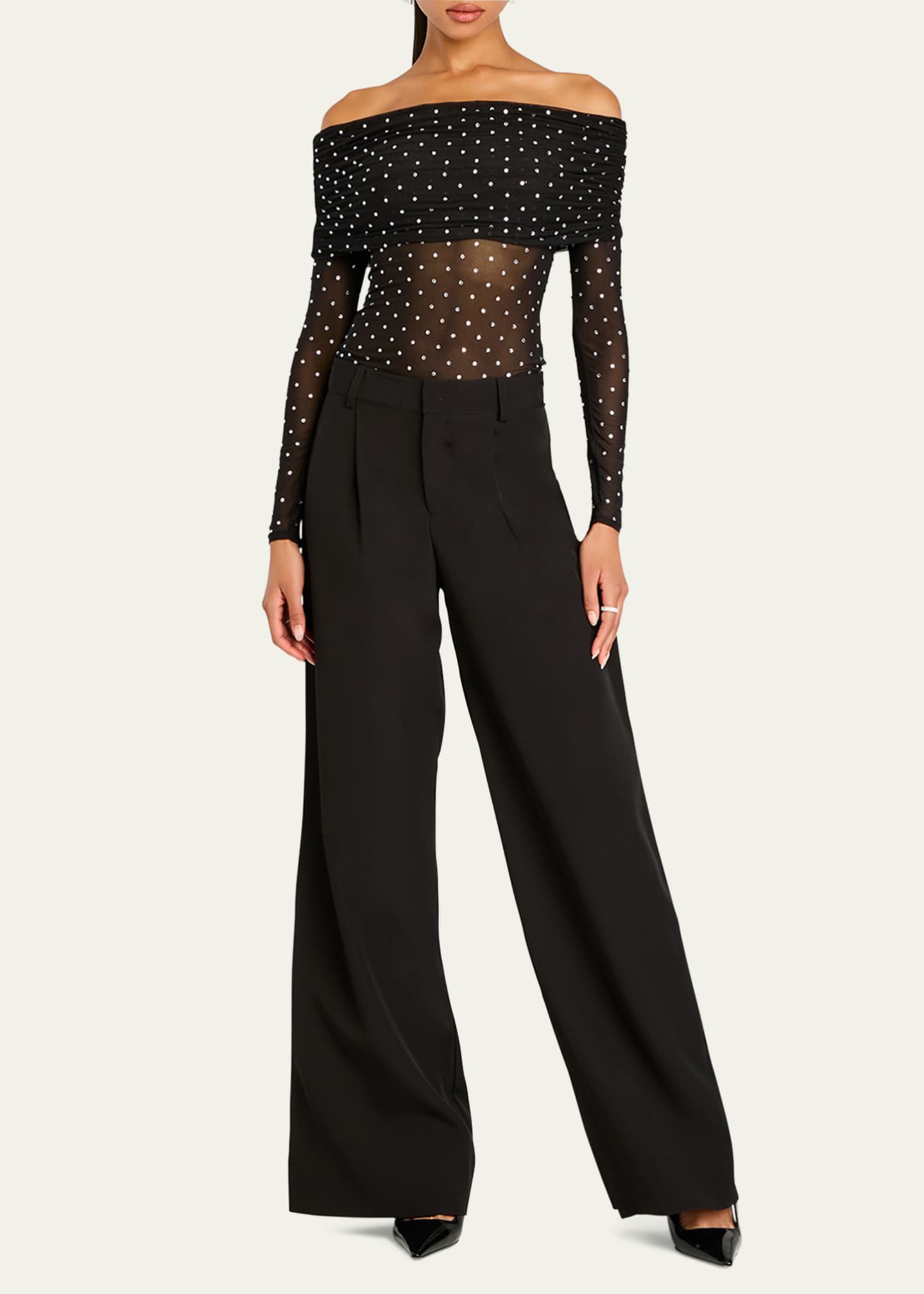 超人気ブティック Retrofete Oriana Off-The-Shoulder Mesh Top - Bergdorf Goodman 靴