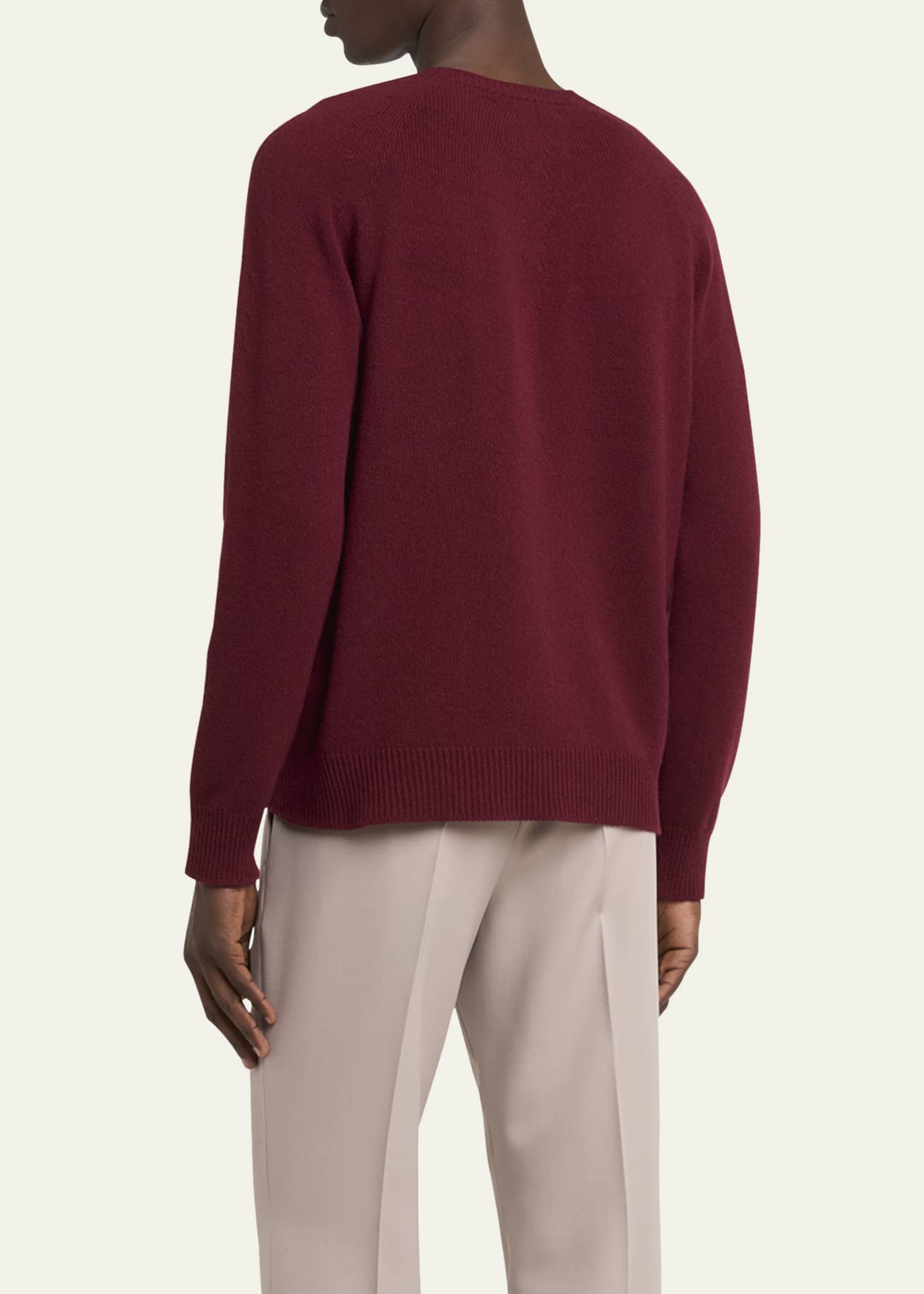 Jil Sander Men's Wool-Cashmere Crew Sweater Image 3 of 5