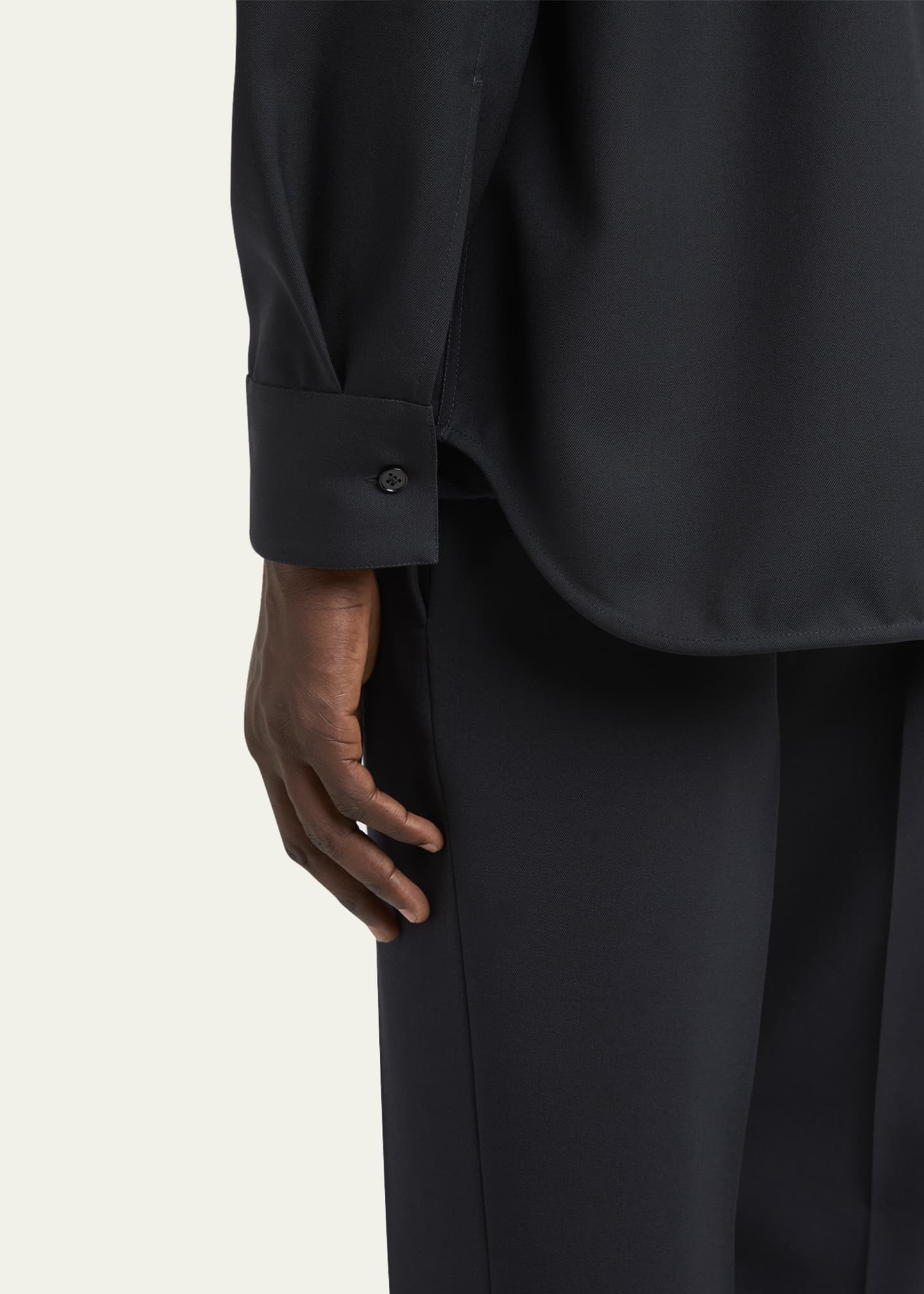 Jil Sander Men's Wool Two-Pocket Work Shirt Image 5 of 5