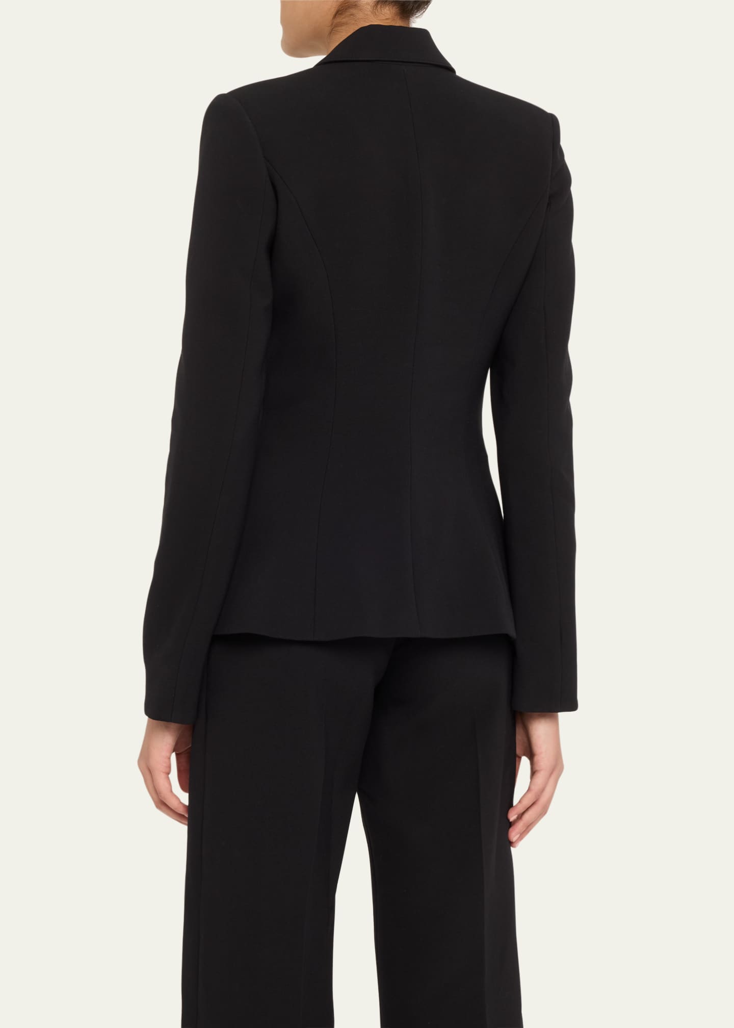 Brandon Maxwell The Gage Fitted Button Up Wool Jacket Image 3 of 5