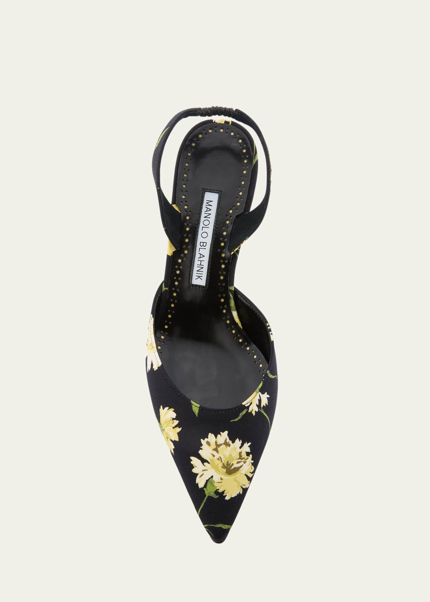 Manolo Blahnik Carolyne Floral Slingback Pumps Image 4 of 4