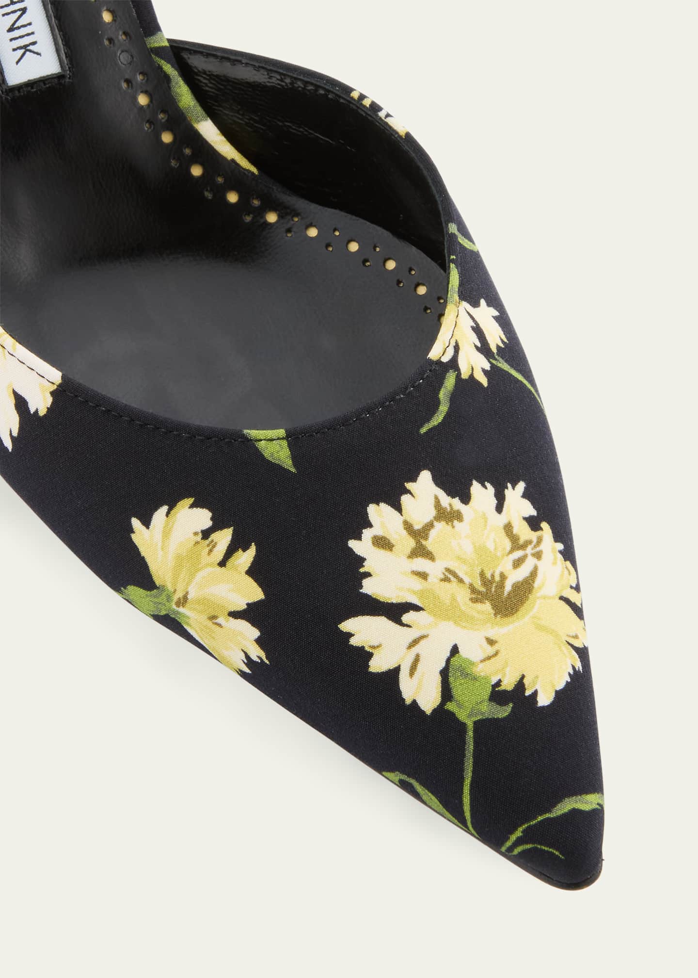 Manolo Blahnik Carolyne Floral Slingback Pumps Image 3 of 4