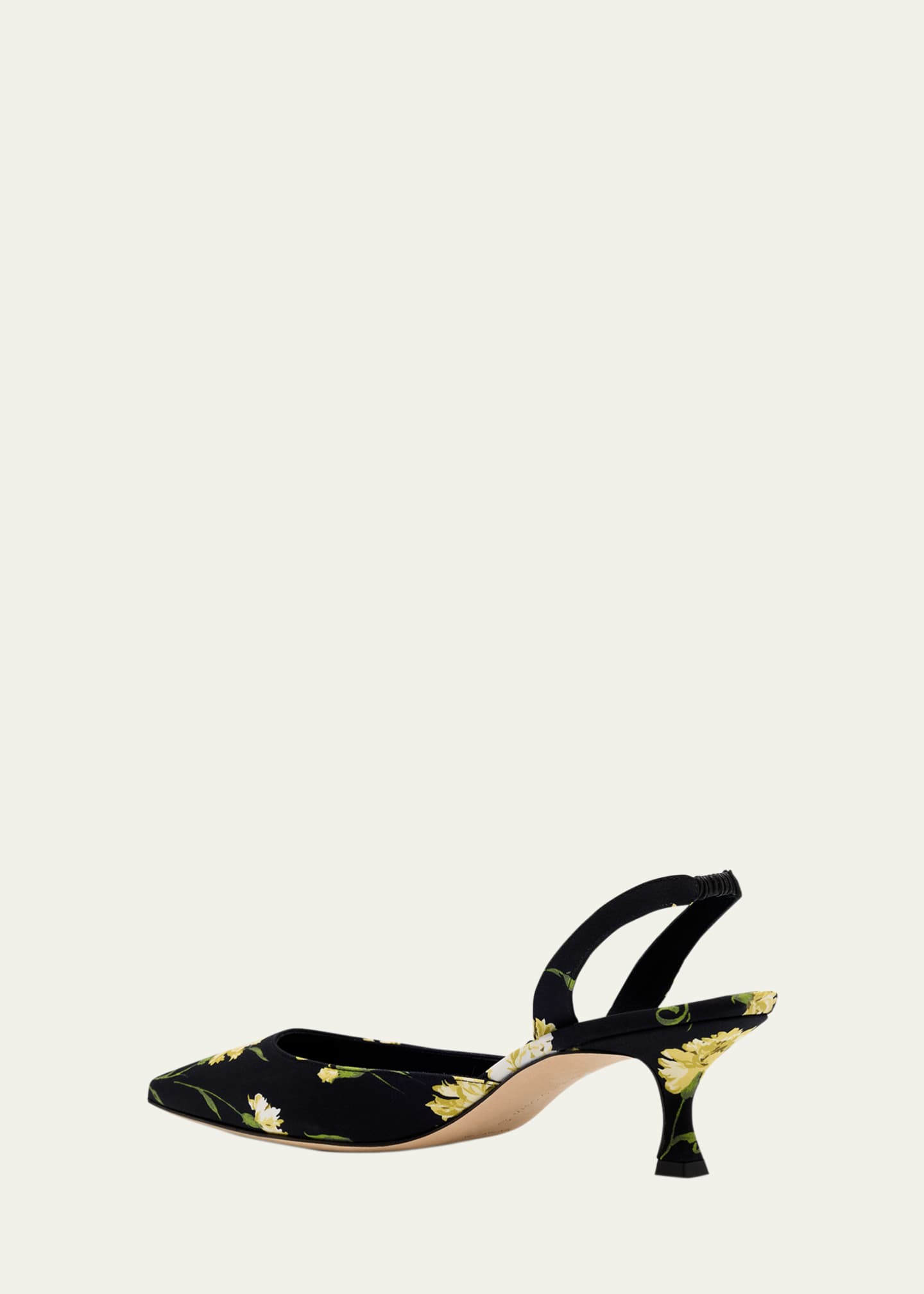Manolo Blahnik Carolyne Floral Slingback Pumps Image 4 of 6