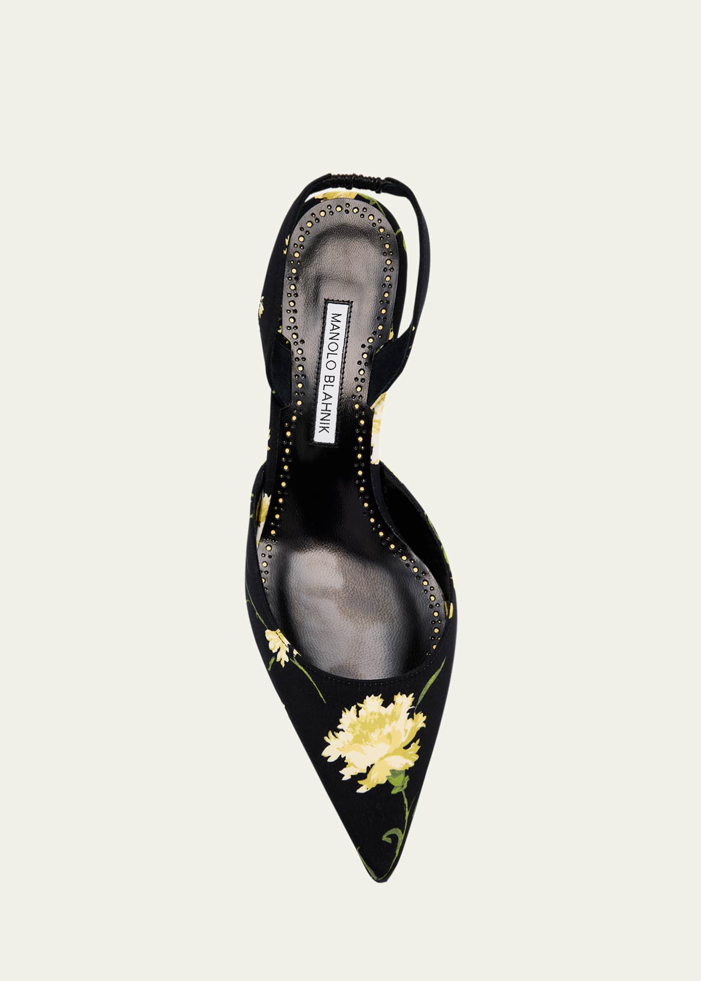 Manolo Blahnik Carolyne Floral Slingback Pumps Image 6 of 6