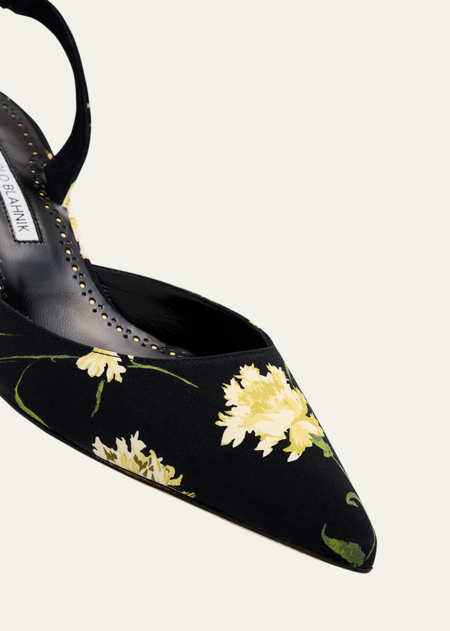 Manolo Blahnik Carolyne Floral Slingback Pumps Image 5 of 6