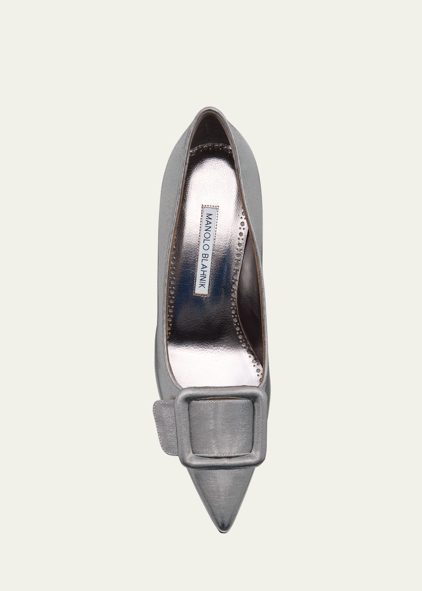 Manolo Blahnik Maysale 70mm Silky Buckle Pumps Image 4 of 4